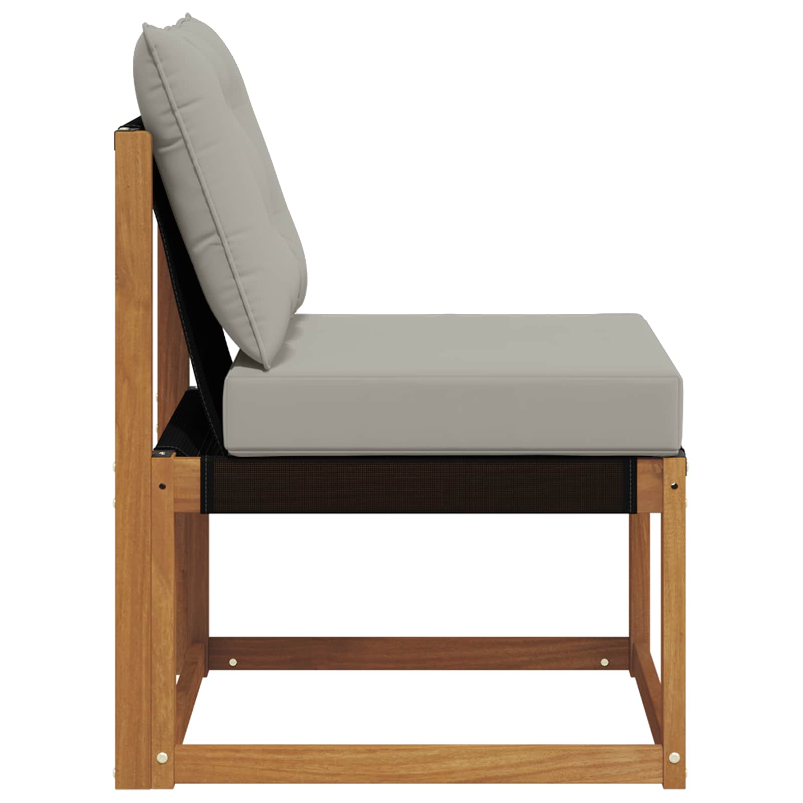 Buitenzitmiddelsofa Massief acaciahout en Textilene Stof is nu te koop bij PeponiXL, paradijselijk wonen!