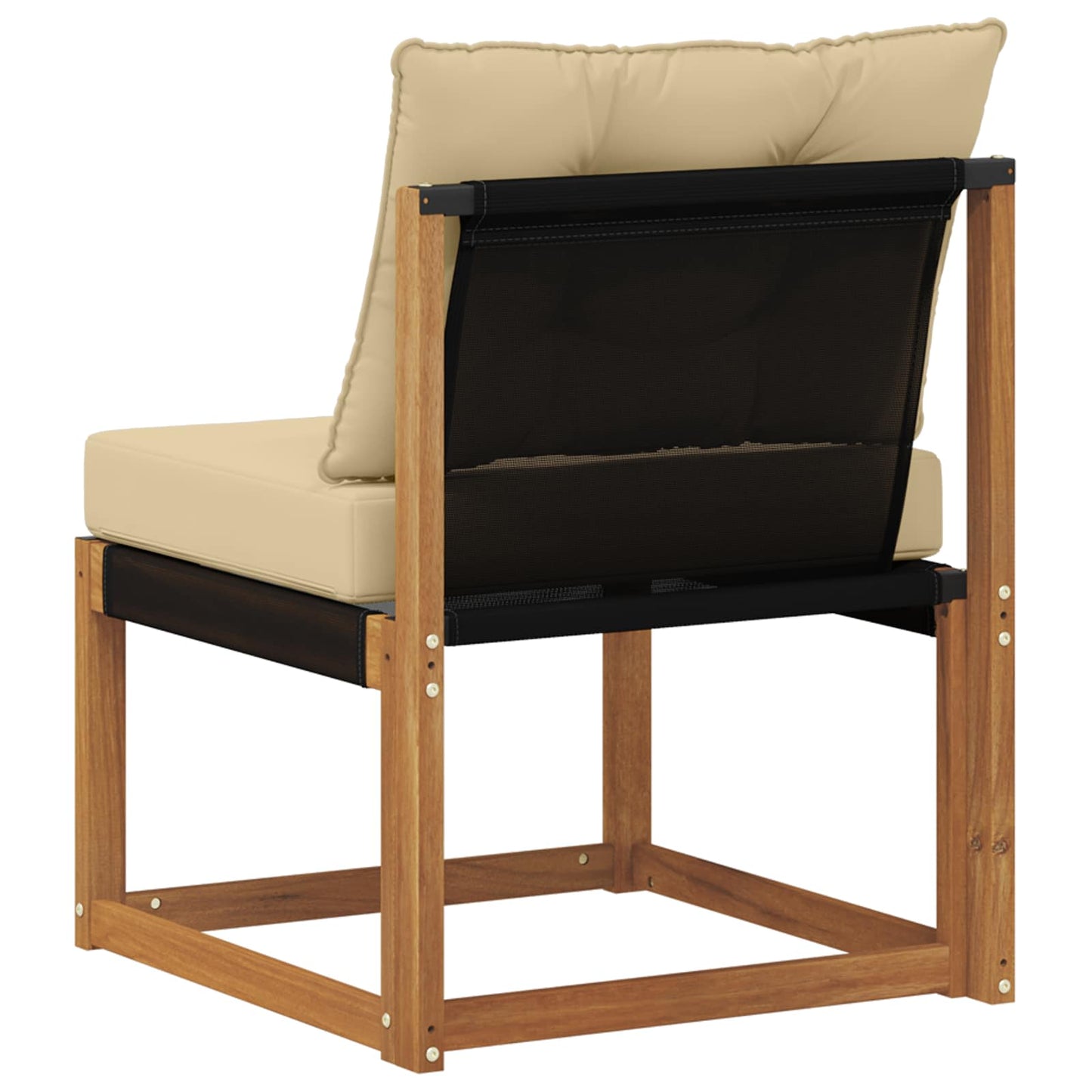Buitenzitmiddelsofa Massief acaciahout en Textilene Stof is nu te koop bij PeponiXL, paradijselijk wonen!