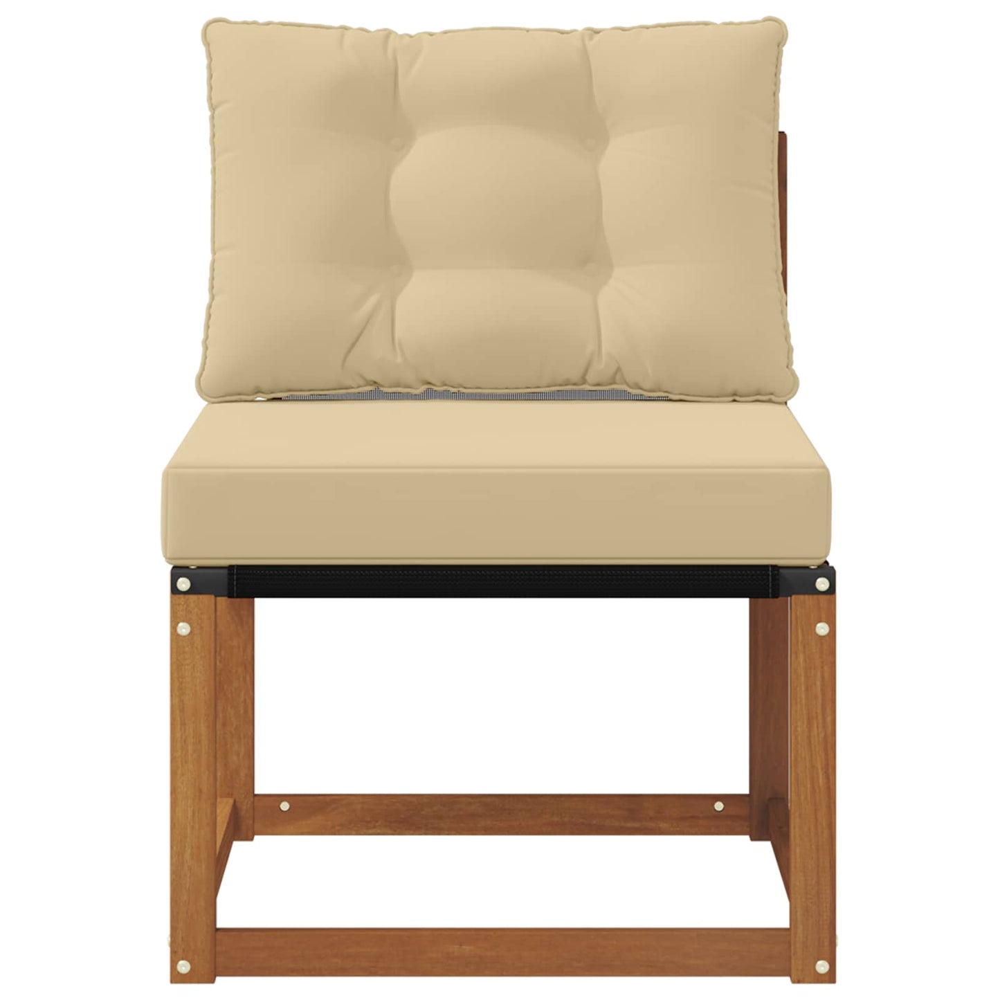 Buitenzitmiddelsofa Massief acaciahout en Textilene Stof is nu te koop bij PeponiXL, paradijselijk wonen!