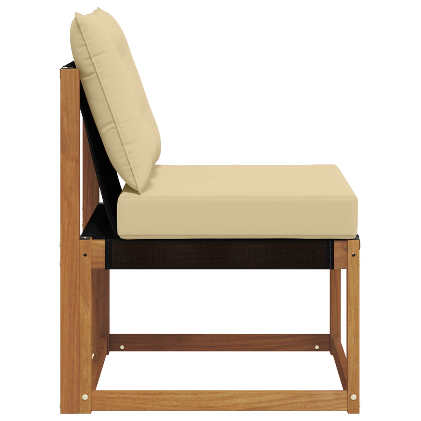 Buitenzitmiddelsofa Massief acaciahout en Textilene Stof is nu te koop bij PeponiXL, paradijselijk wonen!