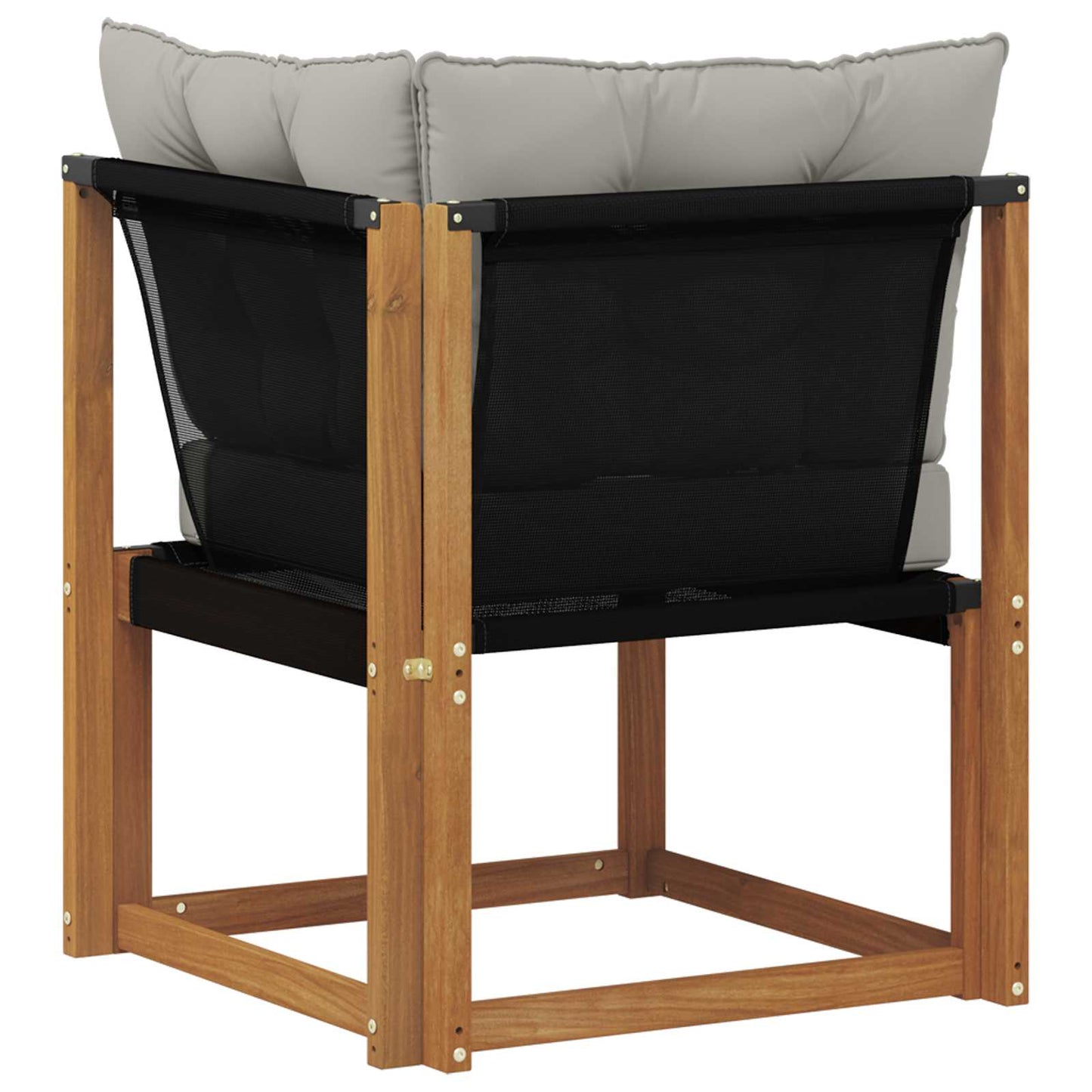 Buiten Hoek Sofa Massief acaciahout en Textilene Stof Naturel is nu te koop bij PeponiXL, paradijselijk wonen!