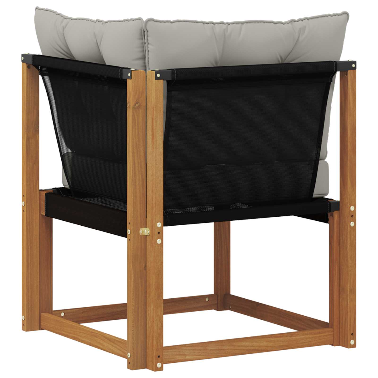 Buiten Hoek Sofa Massief acaciahout en Textilene Stof Naturel is nu te koop bij PeponiXL, paradijselijk wonen!