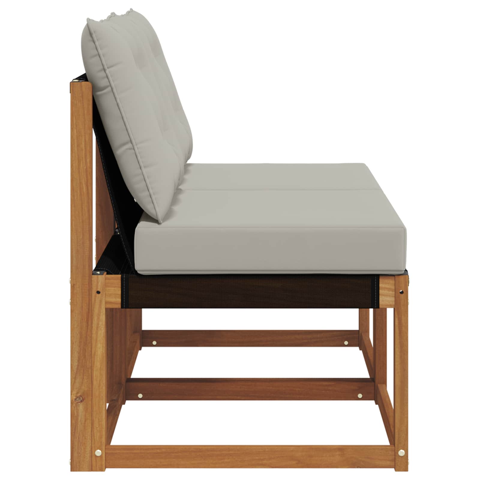 2 Stuk Buitenzitmiddelsofa Massief acaciahout en Textilene Stof is nu te koop bij PeponiXL, paradijselijk wonen!