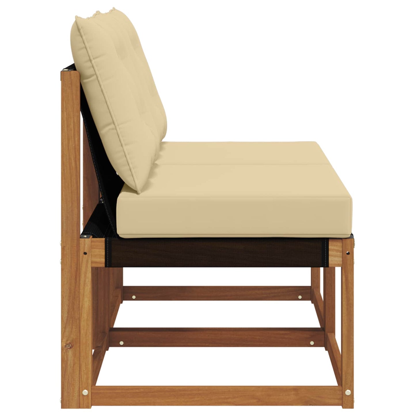 2 Stuk Buitenzitmiddelsofa Massief acaciahout en Textilene Stof is nu te koop bij PeponiXL, paradijselijk wonen!
