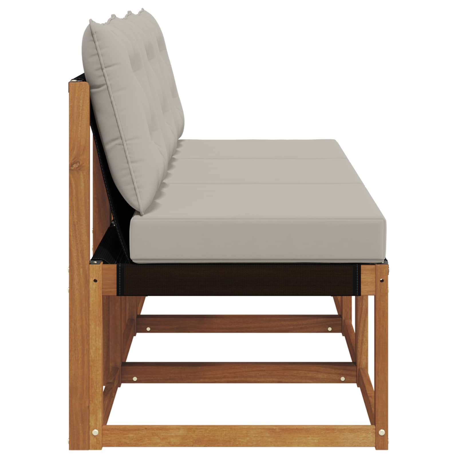3 Stuk Buitenzitmiddelsofa Massief acaciahout en Textilene Stof is nu te koop bij PeponiXL, paradijselijk wonen!