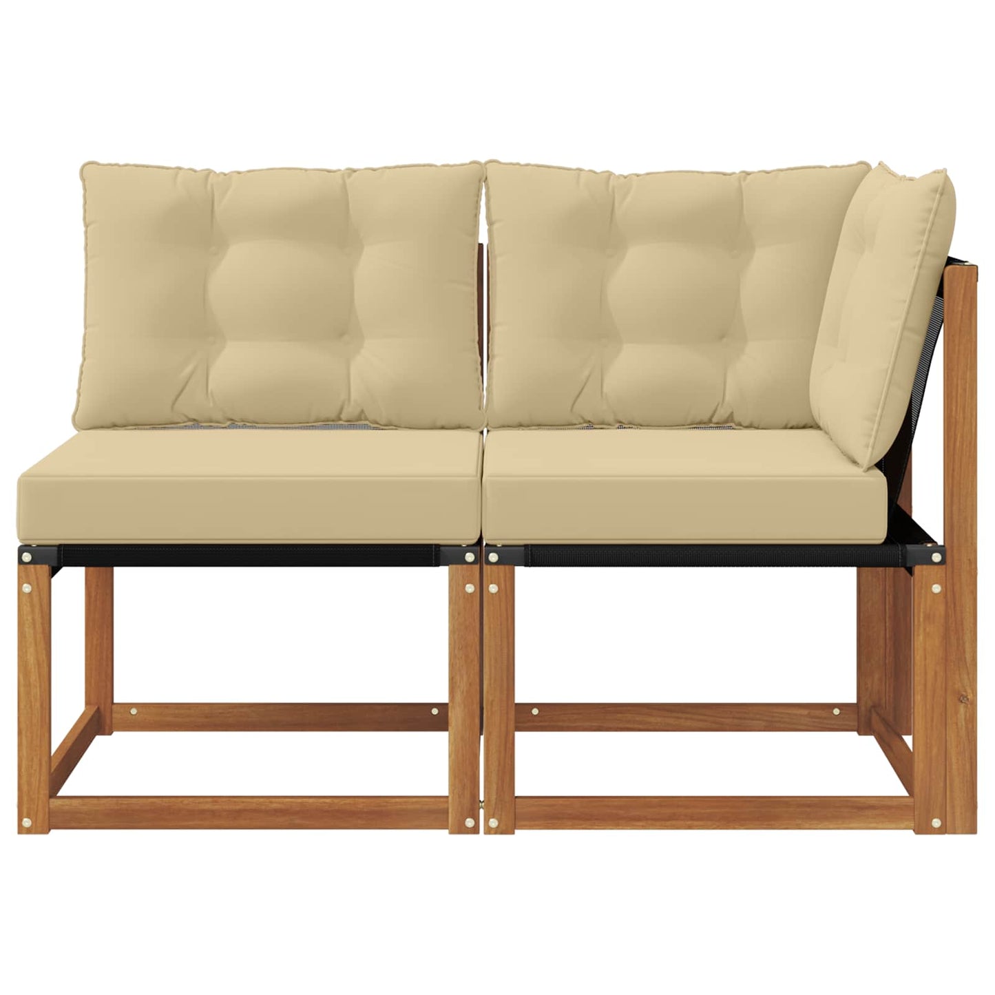 Outdoor Midden- en Hoeksalon met kussen 2 Stuk Naturel is nu te koop bij PeponiXL, paradijselijk wonen!