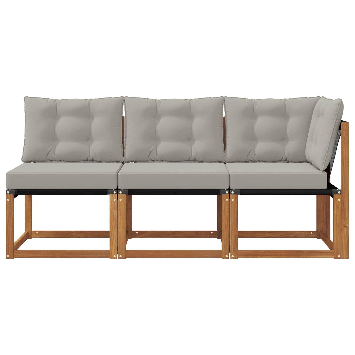 Outdoor Midden- en Hoeksalon met kussen 3 Stuk Naturel is nu te koop bij PeponiXL, paradijselijk wonen!