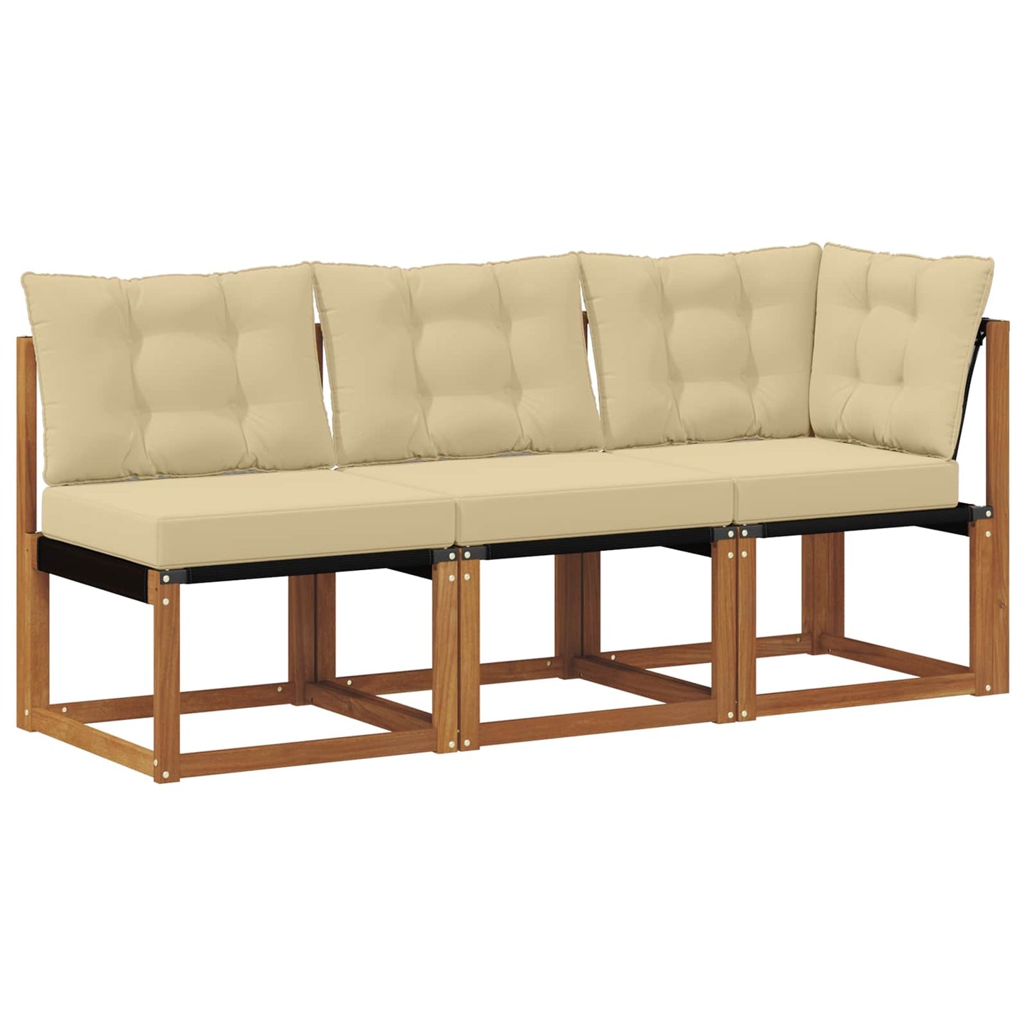 Outdoor Midden- en Hoeksalon met kussen 3 Stuk Naturel is nu te koop bij PeponiXL, paradijselijk wonen!
