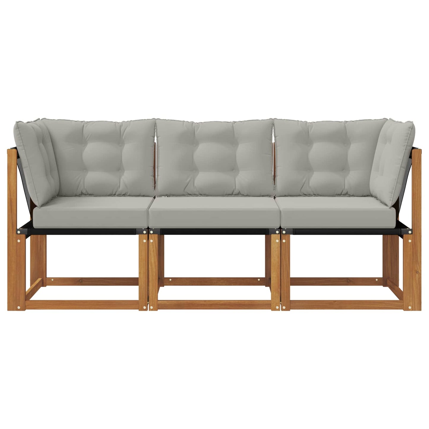Outdoor Midden- en Hoeksalon met kussen 3 Stuk Naturel is nu te koop bij PeponiXL, paradijselijk wonen!