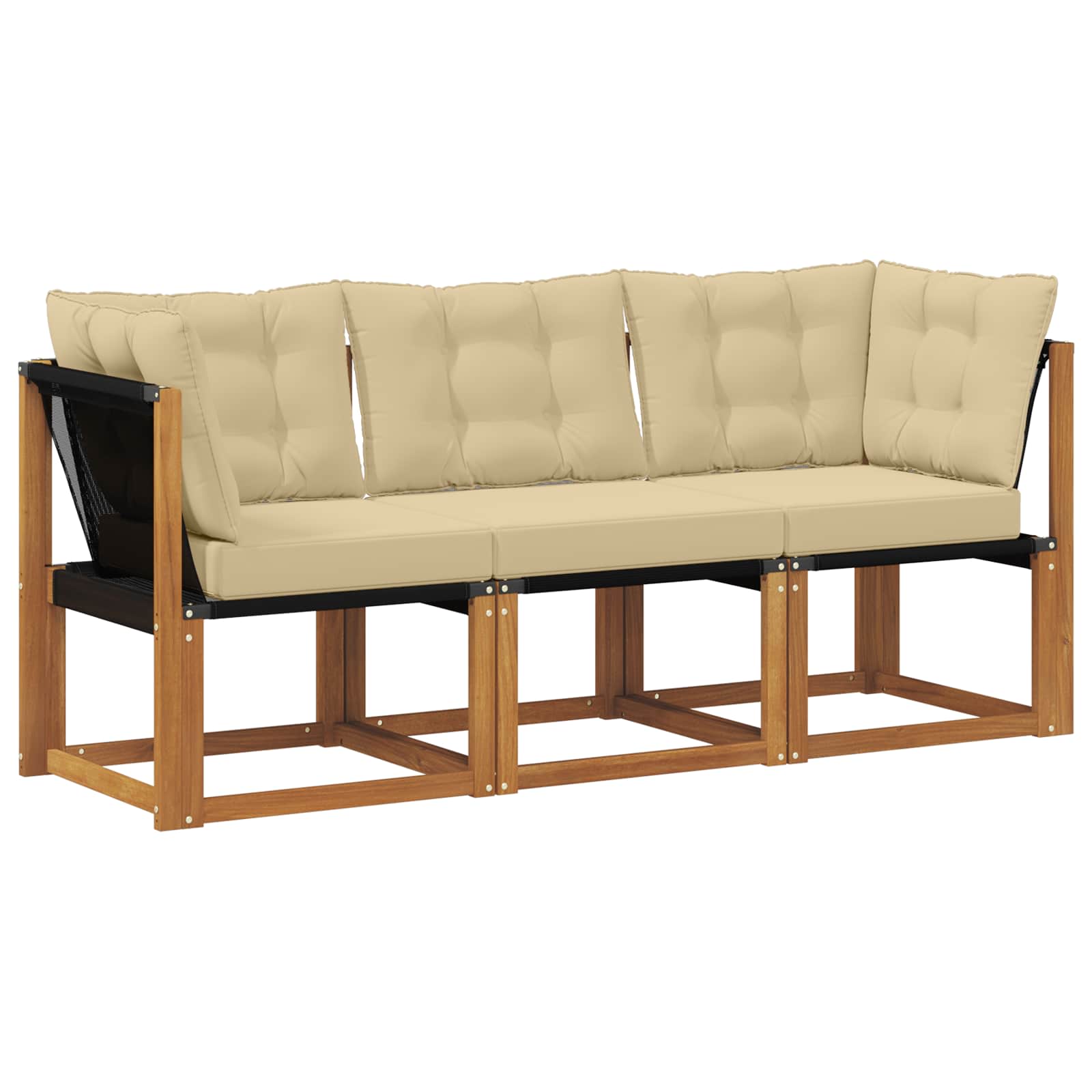 Outdoor Midden- en Hoeksalon met kussen 3 Stuk Naturel is nu te koop bij PeponiXL, paradijselijk wonen!