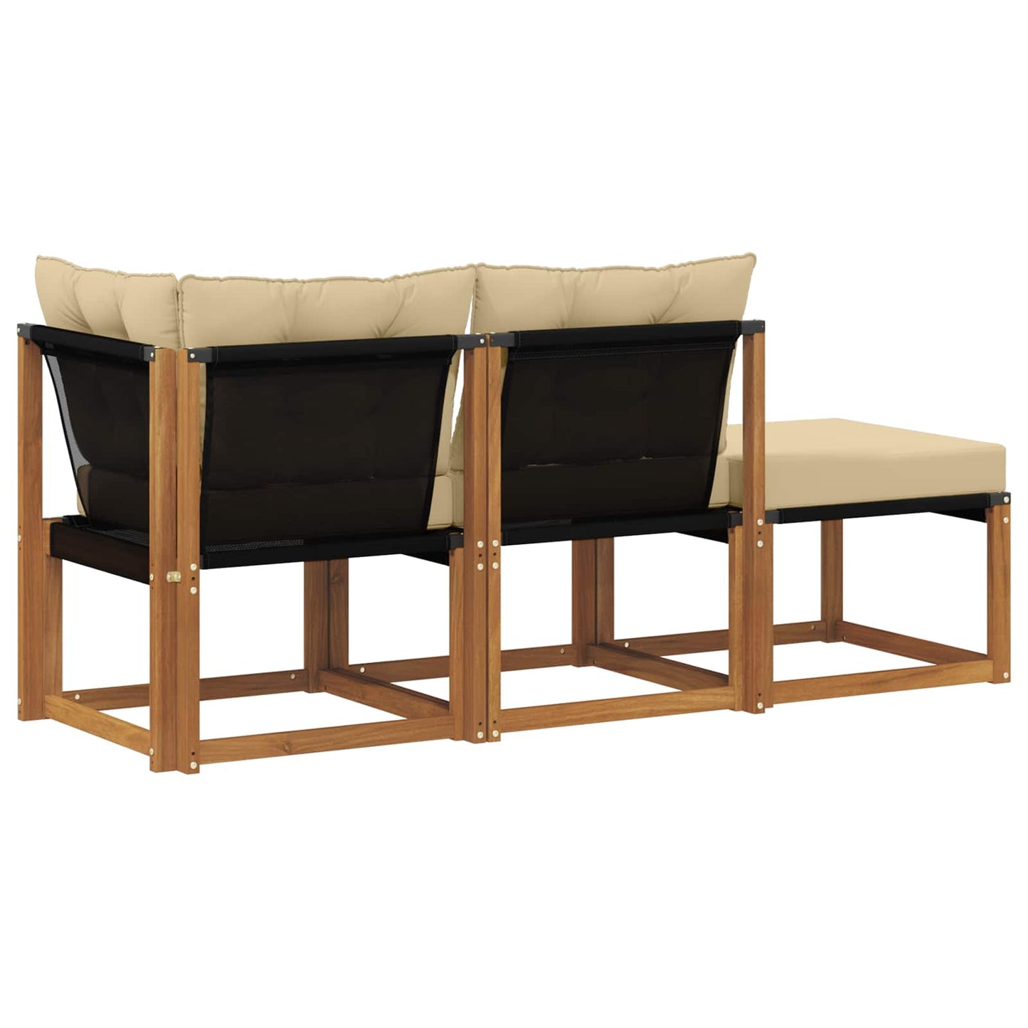 Modulaire buitensofa eenheden 3 Stuk Natuurlijk en Beige is nu te koop bij PeponiXL, paradijselijk wonen!