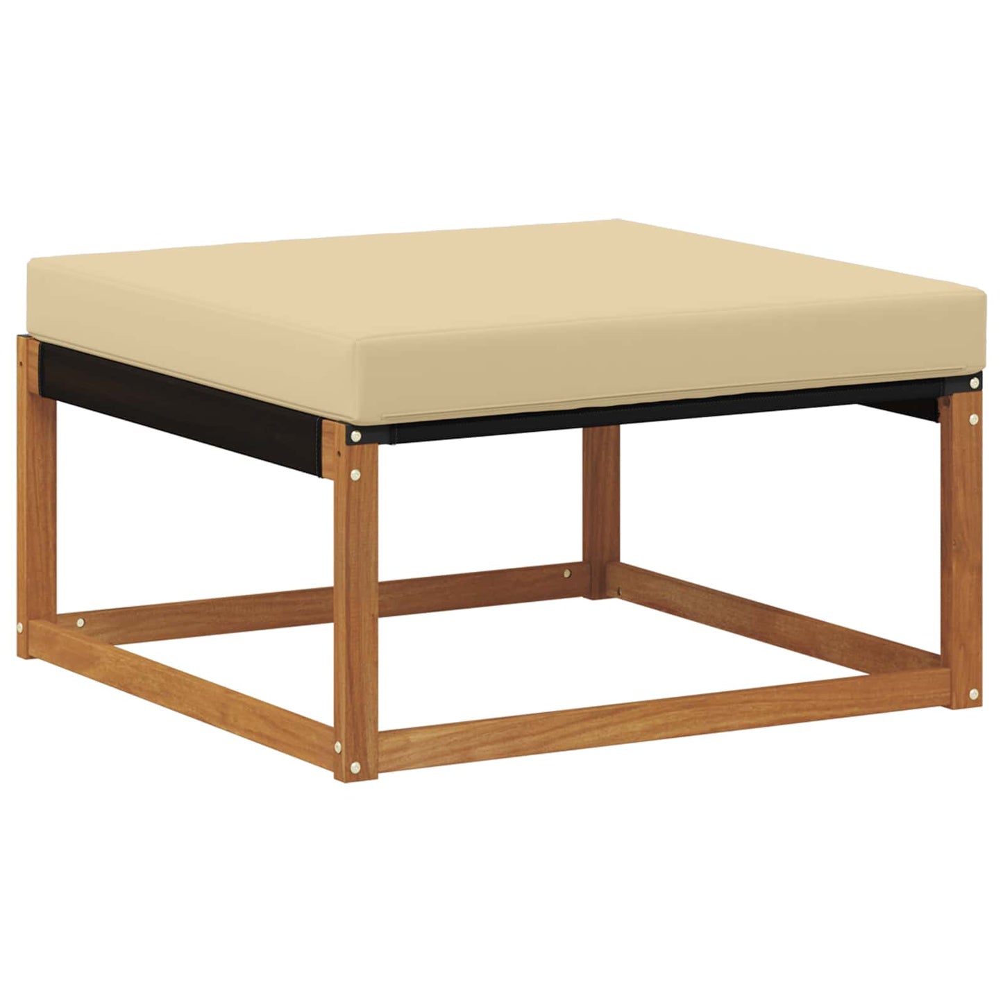 Outdoor Hocker Massief Acaciahout en Textilene Naturel is nu te koop bij PeponiXL, paradijselijk wonen!