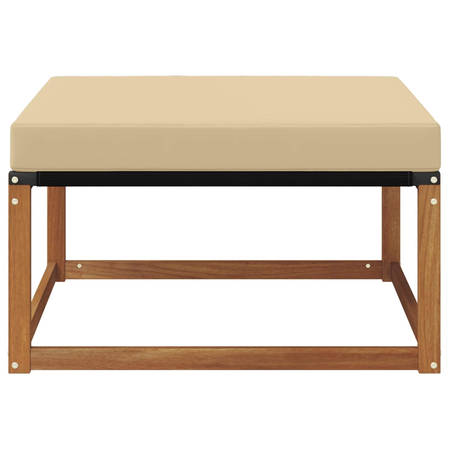 Outdoor Hocker Massief Acaciahout en Textilene Naturel is nu te koop bij PeponiXL, paradijselijk wonen!