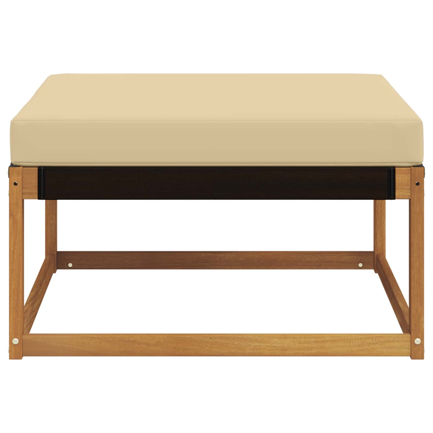 Outdoor Hocker Massief Acaciahout en Textilene Naturel is nu te koop bij PeponiXL, paradijselijk wonen!