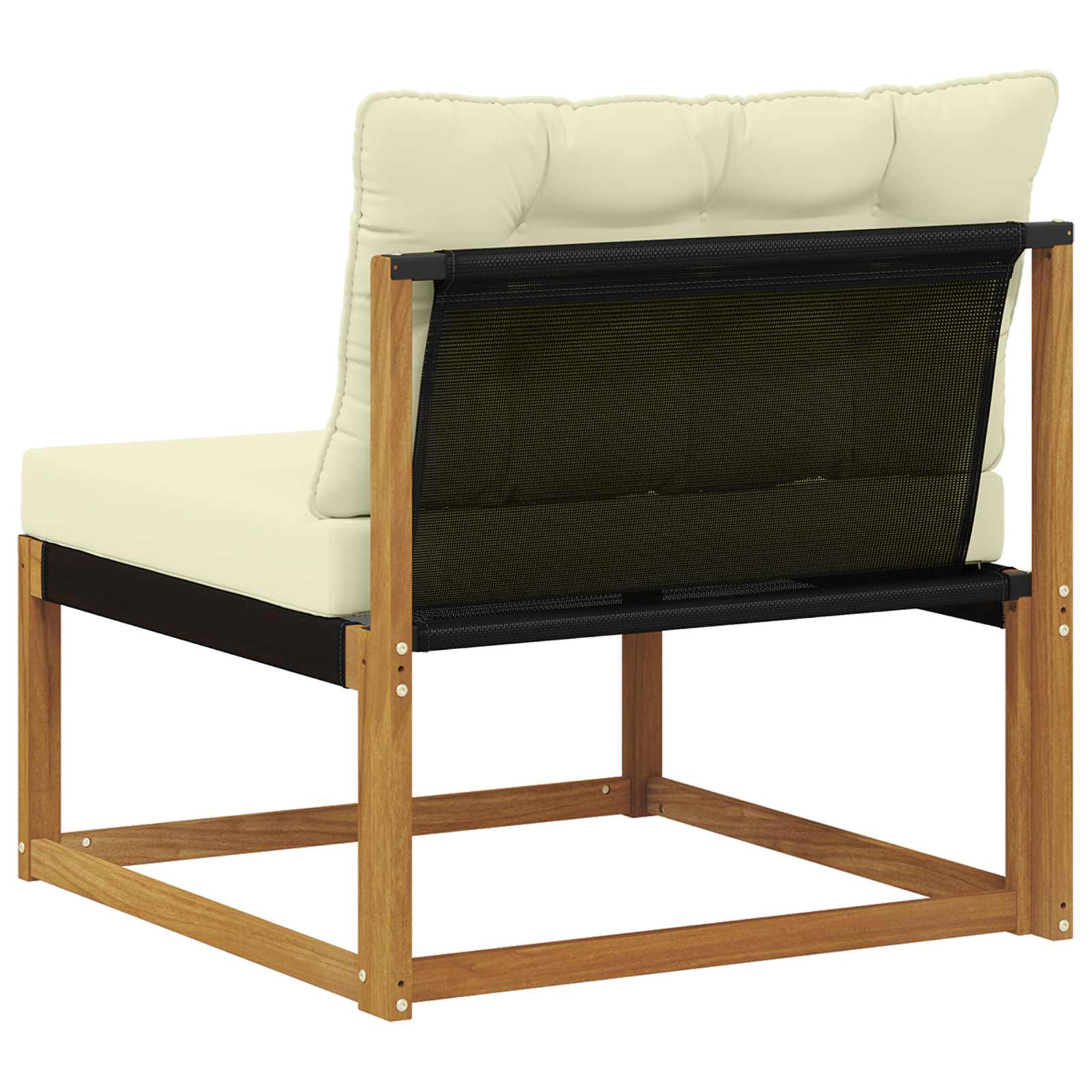 Buiten Midden Sofa Massief Acaciahout en Textilene Naturel is nu te koop bij PeponiXL, paradijselijk wonen!
