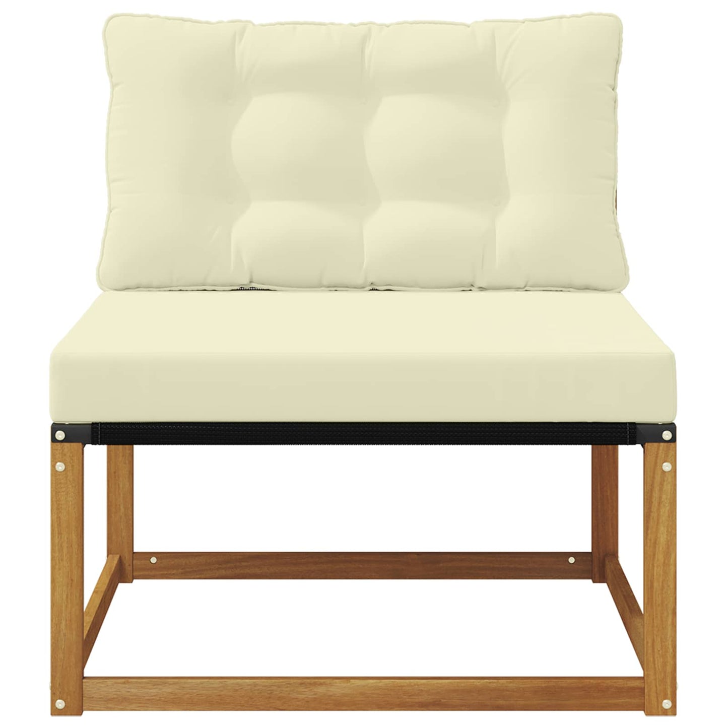 Buiten Midden Sofa Massief Acaciahout en Textilene Naturel is nu te koop bij PeponiXL, paradijselijk wonen!