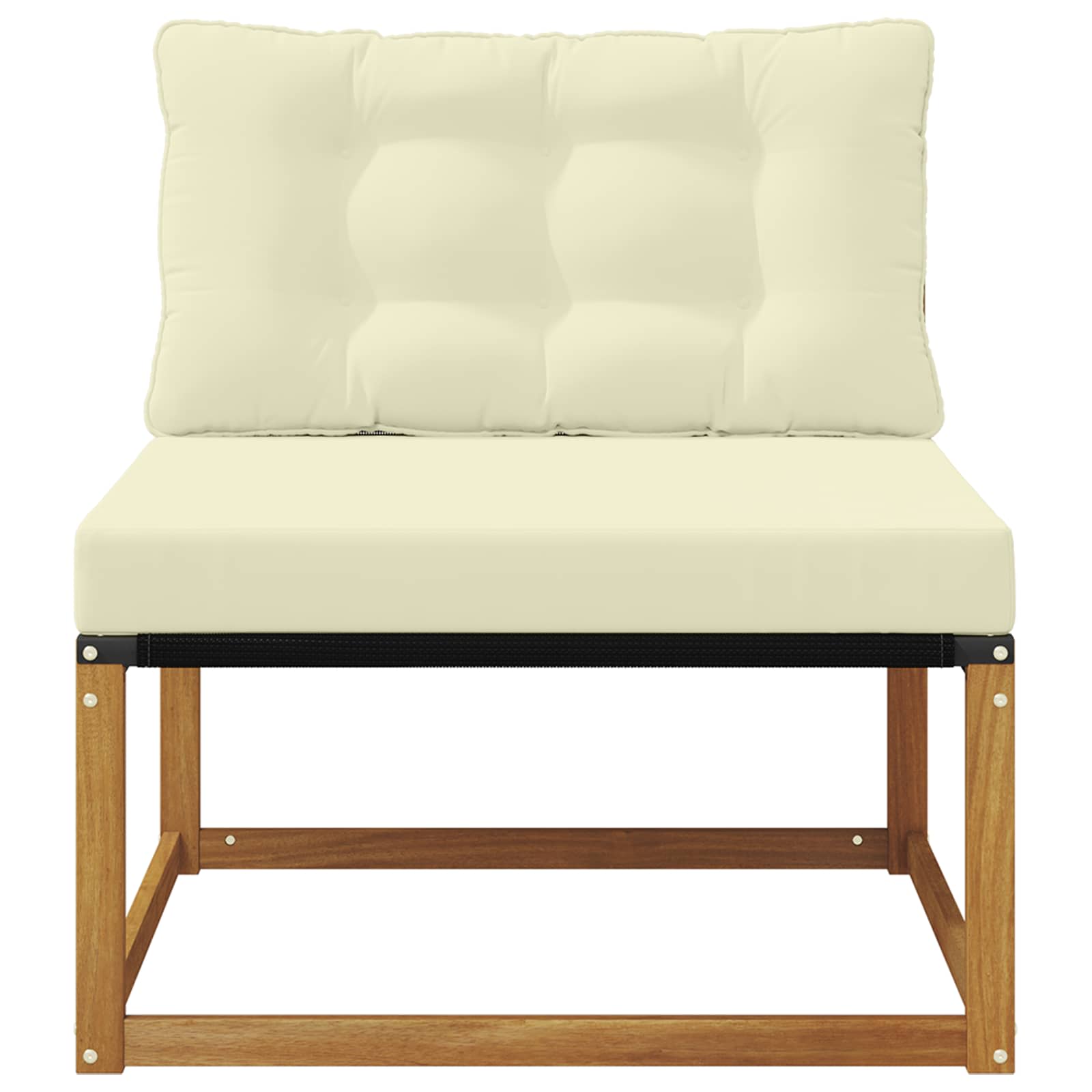 Buiten Midden Sofa Massief Acaciahout en Textilene Naturel is nu te koop bij PeponiXL, paradijselijk wonen!