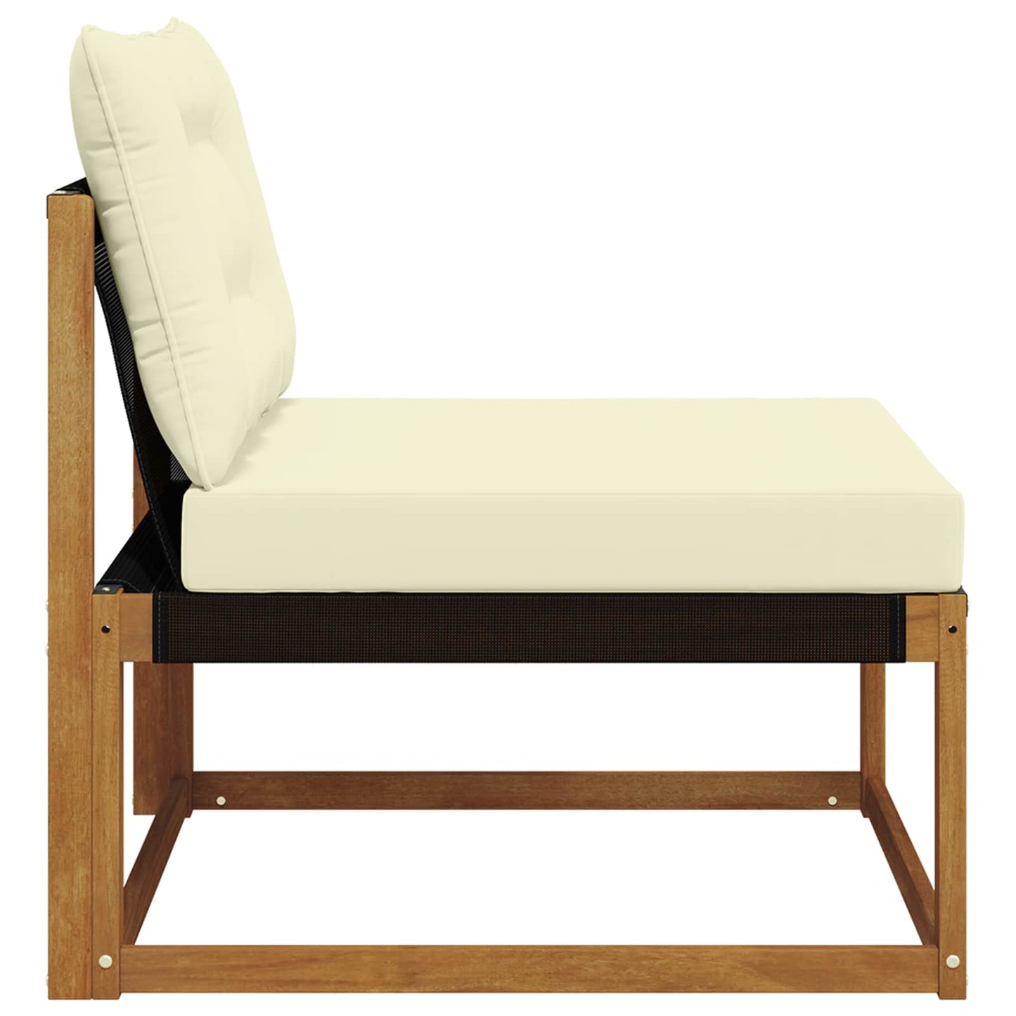 Buiten Midden Sofa Massief Acaciahout en Textilene Naturel is nu te koop bij PeponiXL, paradijselijk wonen!