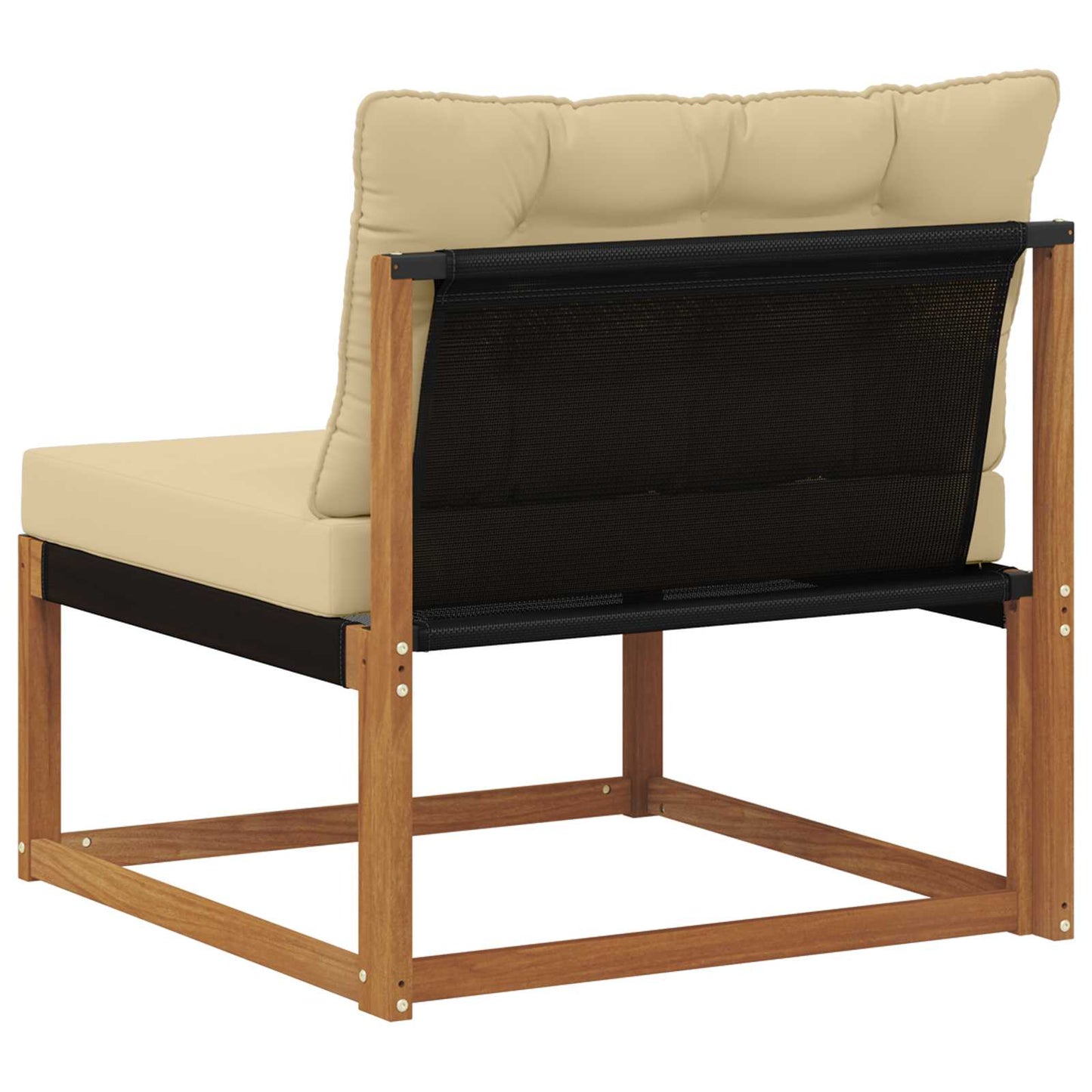 Sectie Sofa Eenheden Massief Acaciahout en Textilene Naturel is nu te koop bij PeponiXL, paradijselijk wonen!
