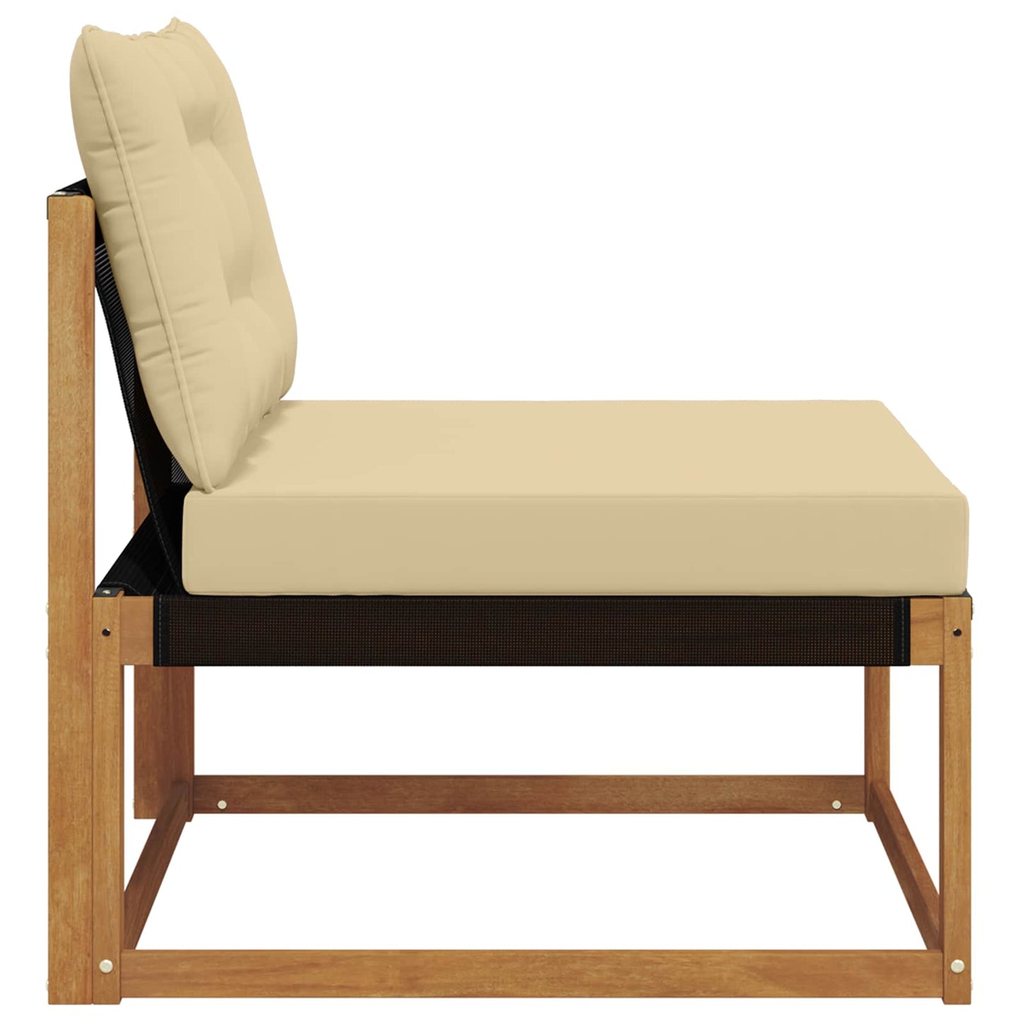 Sectie Sofa Eenheden Massief Acaciahout en Textilene Naturel is nu te koop bij PeponiXL, paradijselijk wonen!