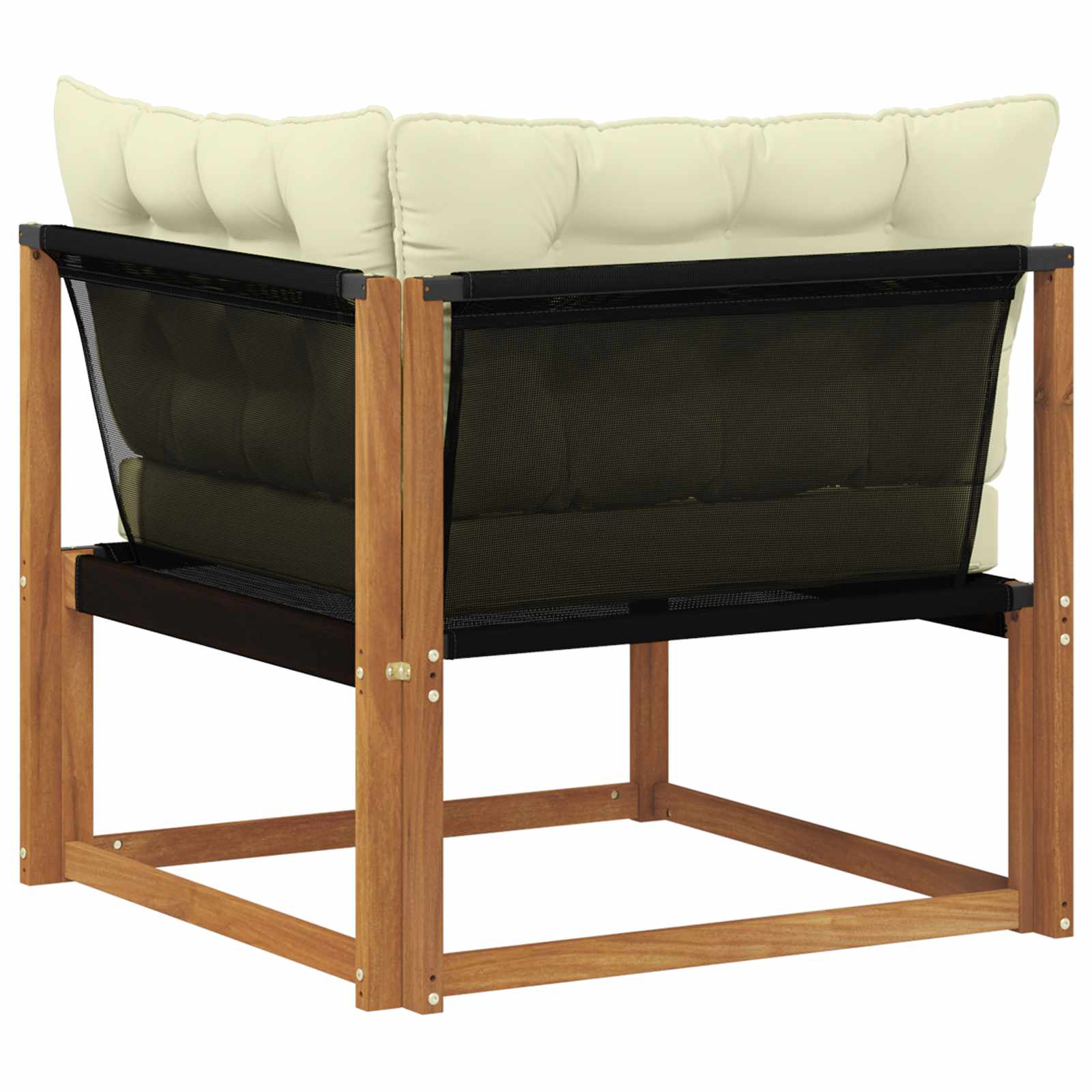 Buiten Hoek Sofa Massief Acaciahout en Textilene Naturel is nu te koop bij PeponiXL, paradijselijk wonen!