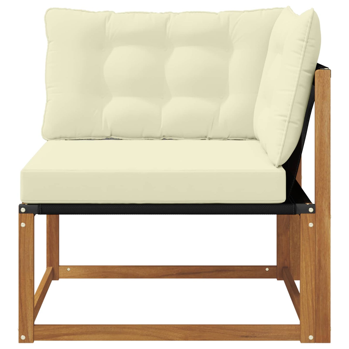 Buiten Hoek Sofa Massief Acaciahout en Textilene Naturel is nu te koop bij PeponiXL, paradijselijk wonen!