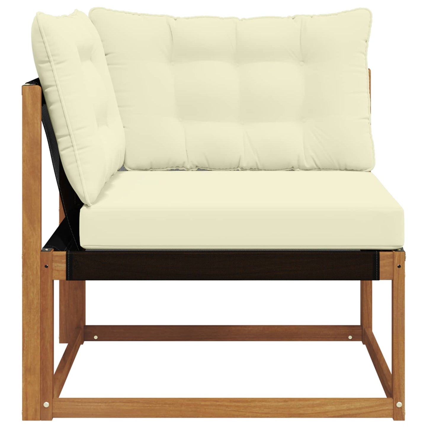 Buiten Hoek Sofa Massief Acaciahout en Textilene Naturel is nu te koop bij PeponiXL, paradijselijk wonen!