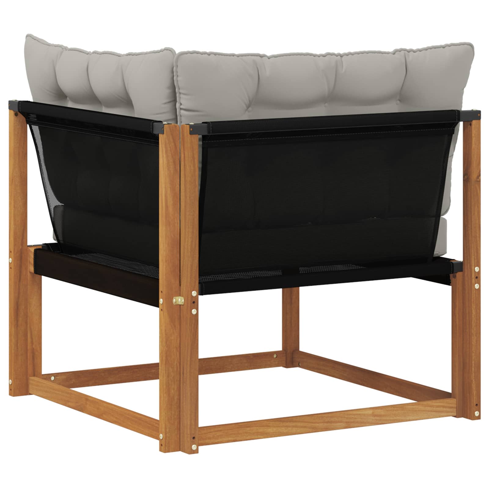 Buiten Hoek Sofa Massief Acaciahout en Textilene Naturel is nu te koop bij PeponiXL, paradijselijk wonen!
