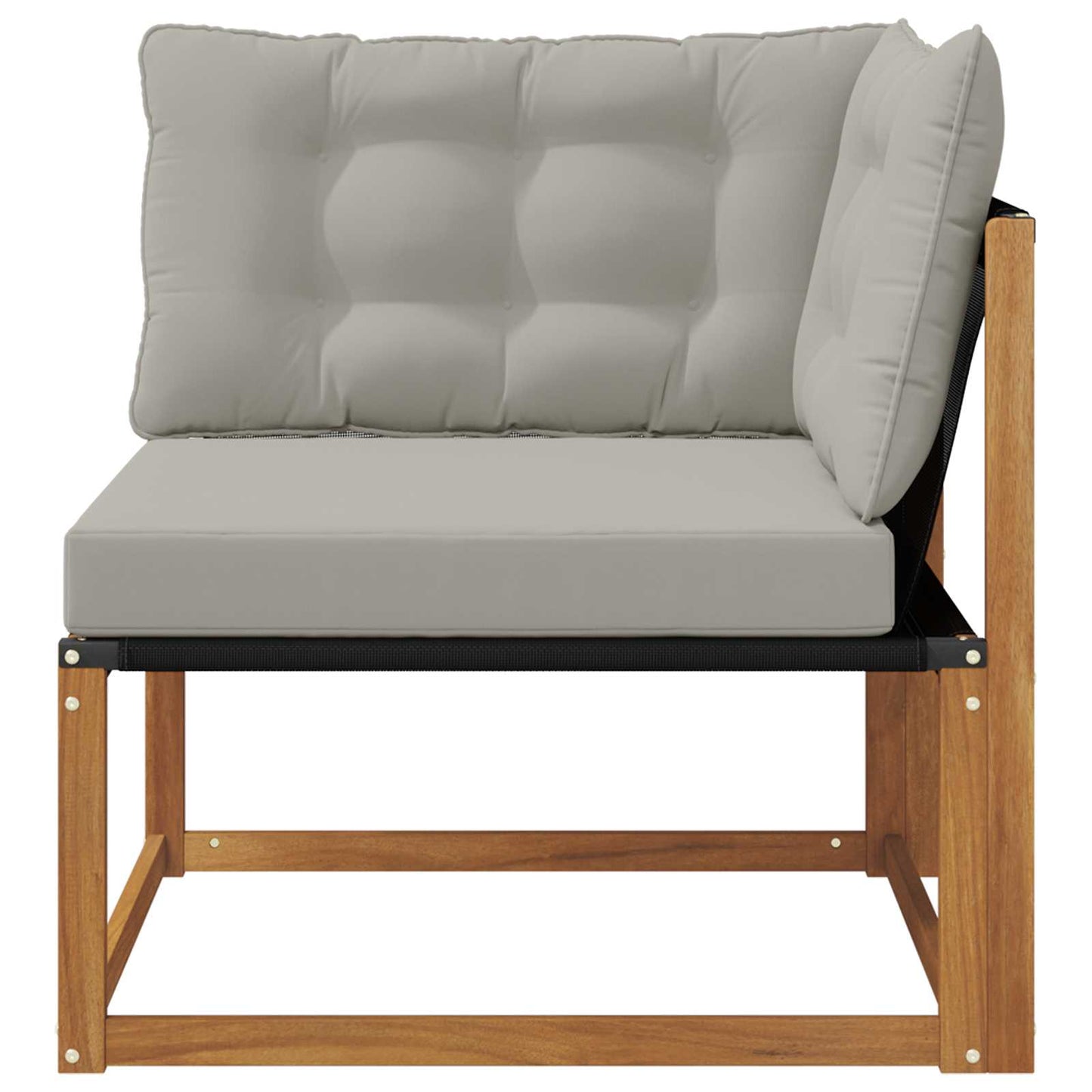 Buiten Hoek Sofa Massief Acaciahout en Textilene Naturel is nu te koop bij PeponiXL, paradijselijk wonen!