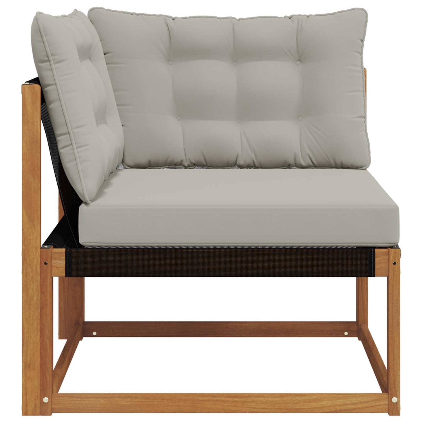 Buiten Hoek Sofa Massief Acaciahout en Textilene Naturel is nu te koop bij PeponiXL, paradijselijk wonen!
