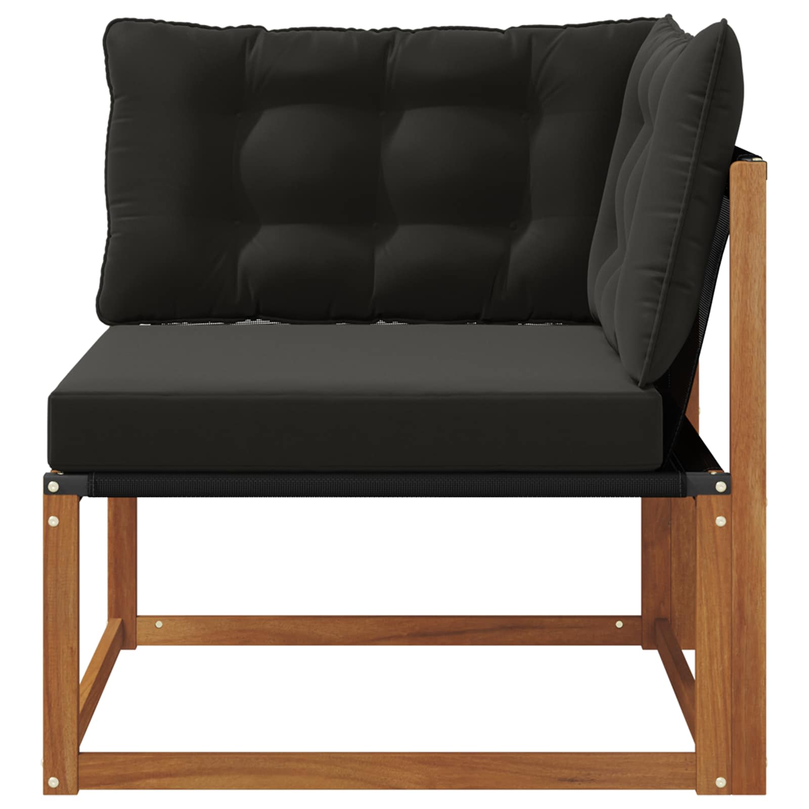 Buiten Hoek Sofa Massief Acaciahout en Textilene Naturel is nu te koop bij PeponiXL, paradijselijk wonen!
