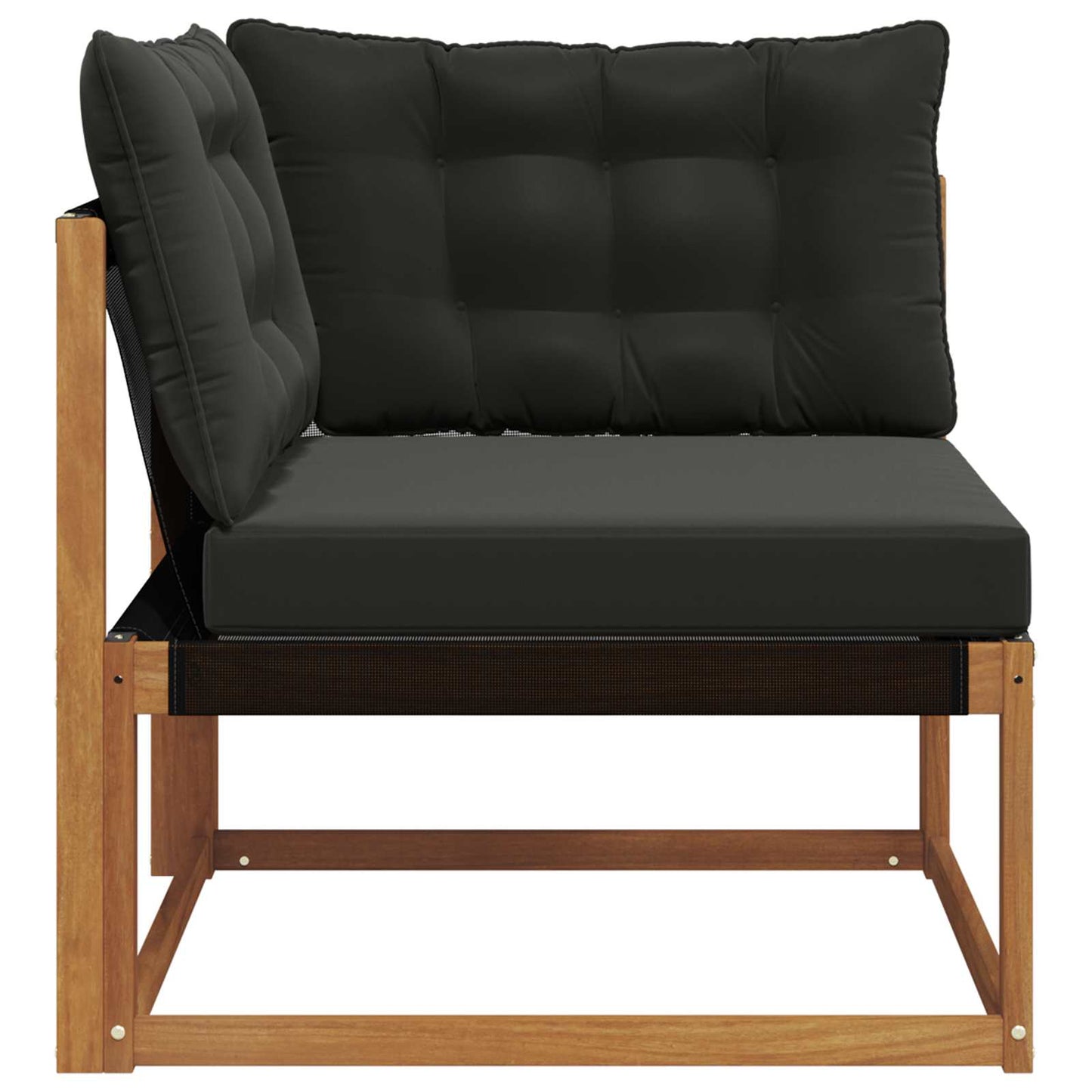 Buiten Hoek Sofa Massief Acaciahout en Textilene Naturel is nu te koop bij PeponiXL, paradijselijk wonen!