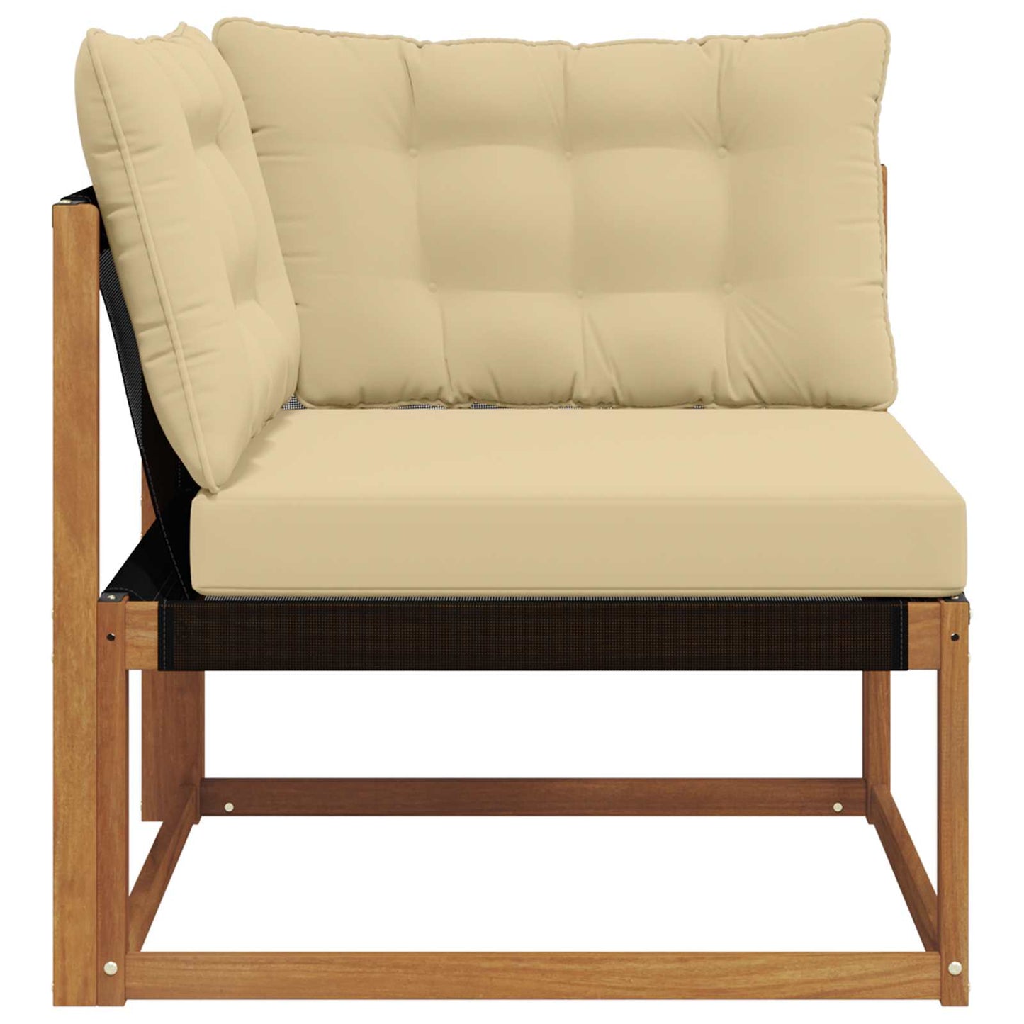 Buiten Hoek Sofa Massief Acaciahout en Textilene Naturel is nu te koop bij PeponiXL, paradijselijk wonen!