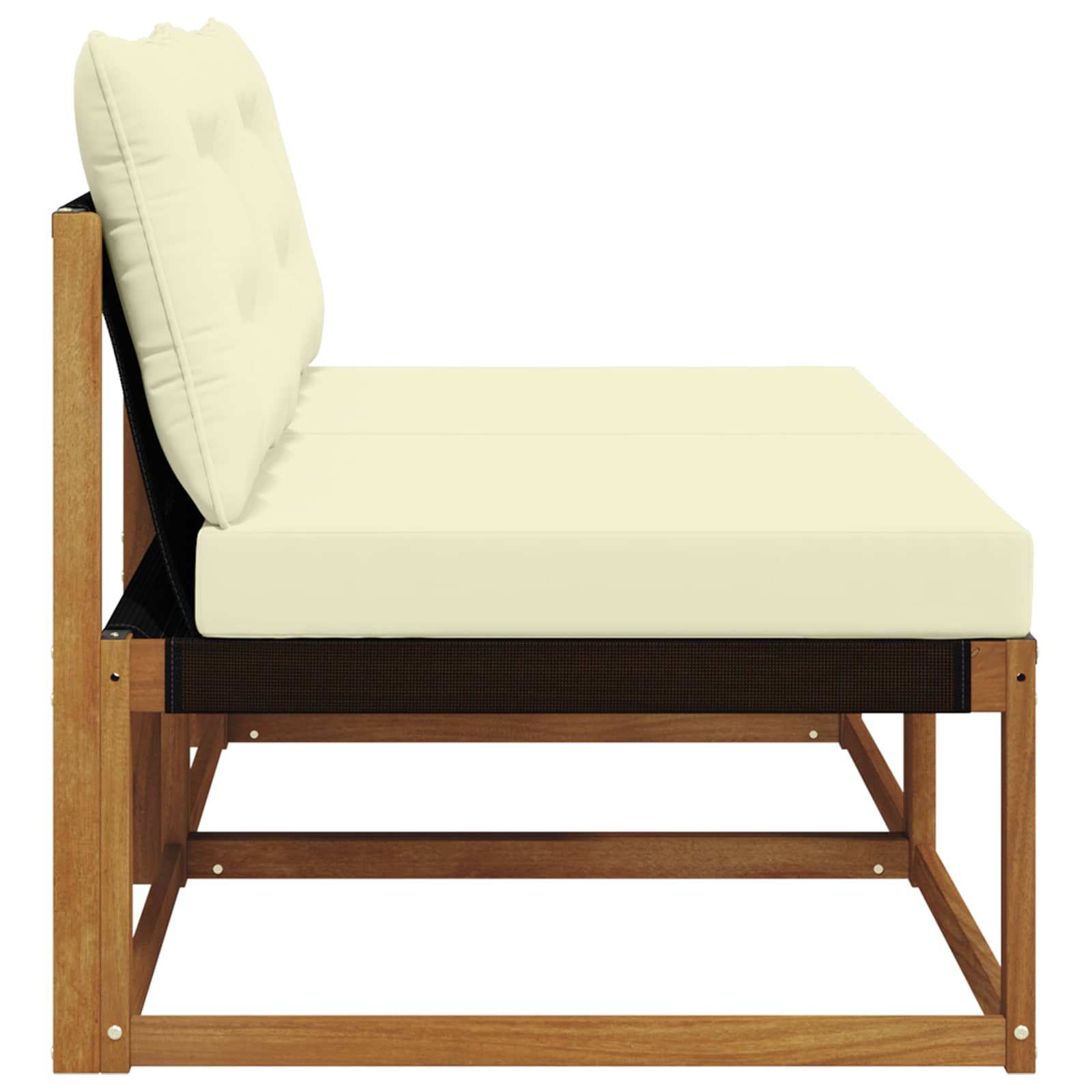2 Stuk Buiten Midden Sofa Massief Acaciahout en Textilene is nu te koop bij PeponiXL, paradijselijk wonen!