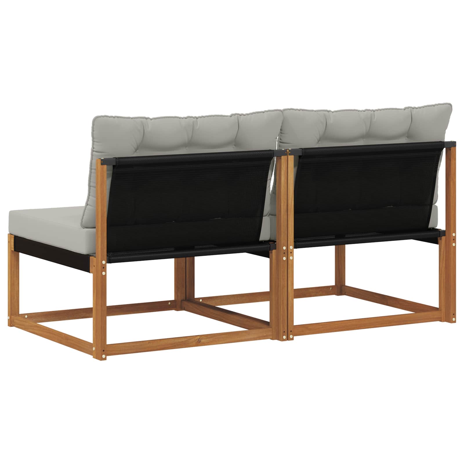 2 Stuk Buiten Midden Sofa Massief Acaciahout en Textilene is nu te koop bij PeponiXL, paradijselijk wonen!