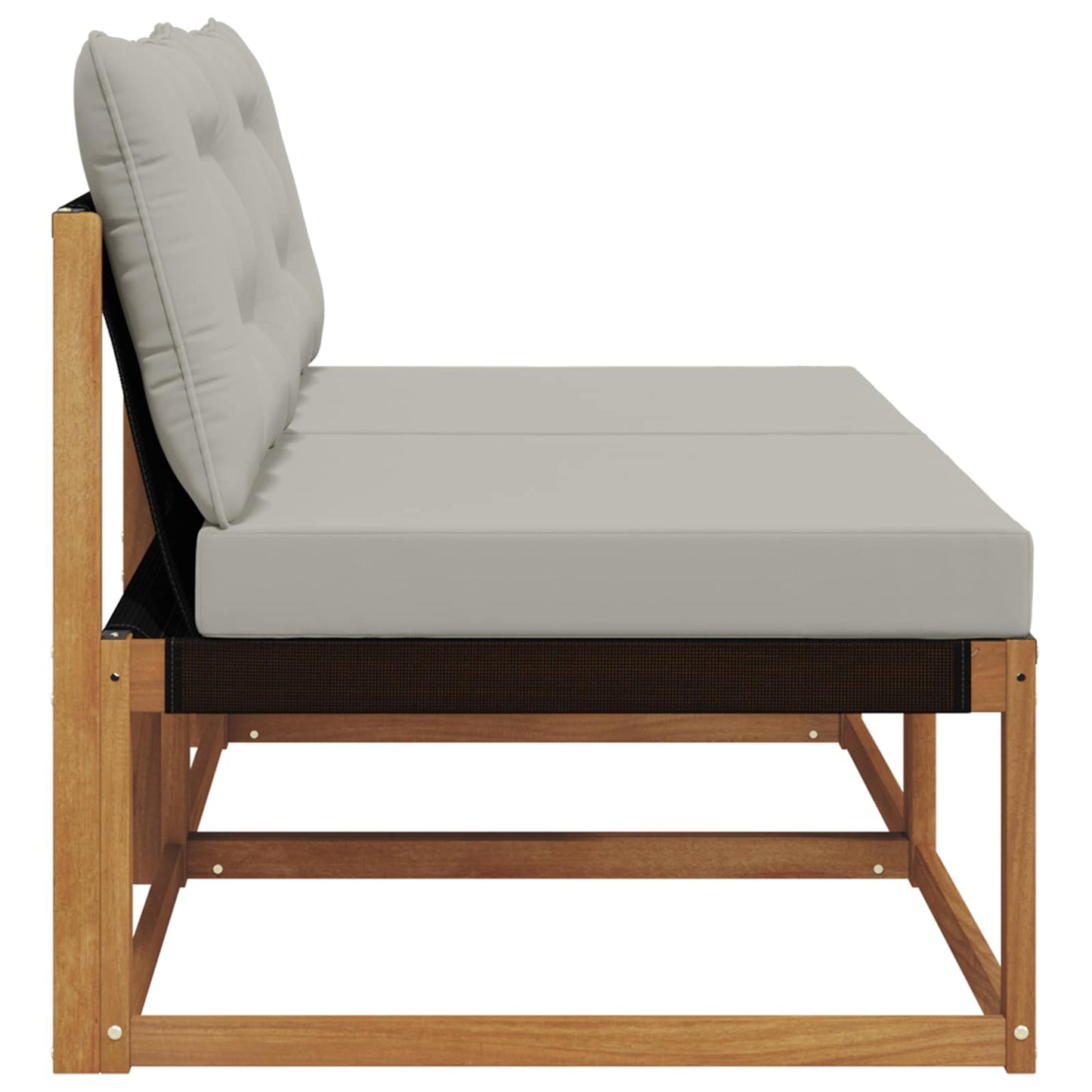 2 Stuk Buiten Midden Sofa Massief Acaciahout en Textilene is nu te koop bij PeponiXL, paradijselijk wonen!