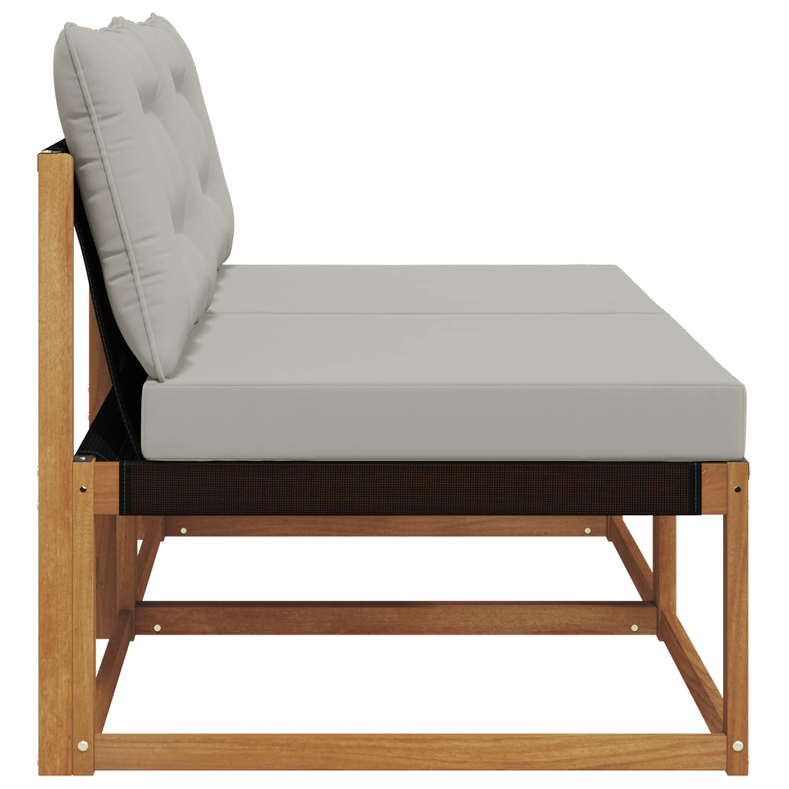2 Stuk Buiten Midden Sofa Massief Acaciahout en Textilene is nu te koop bij PeponiXL, paradijselijk wonen!