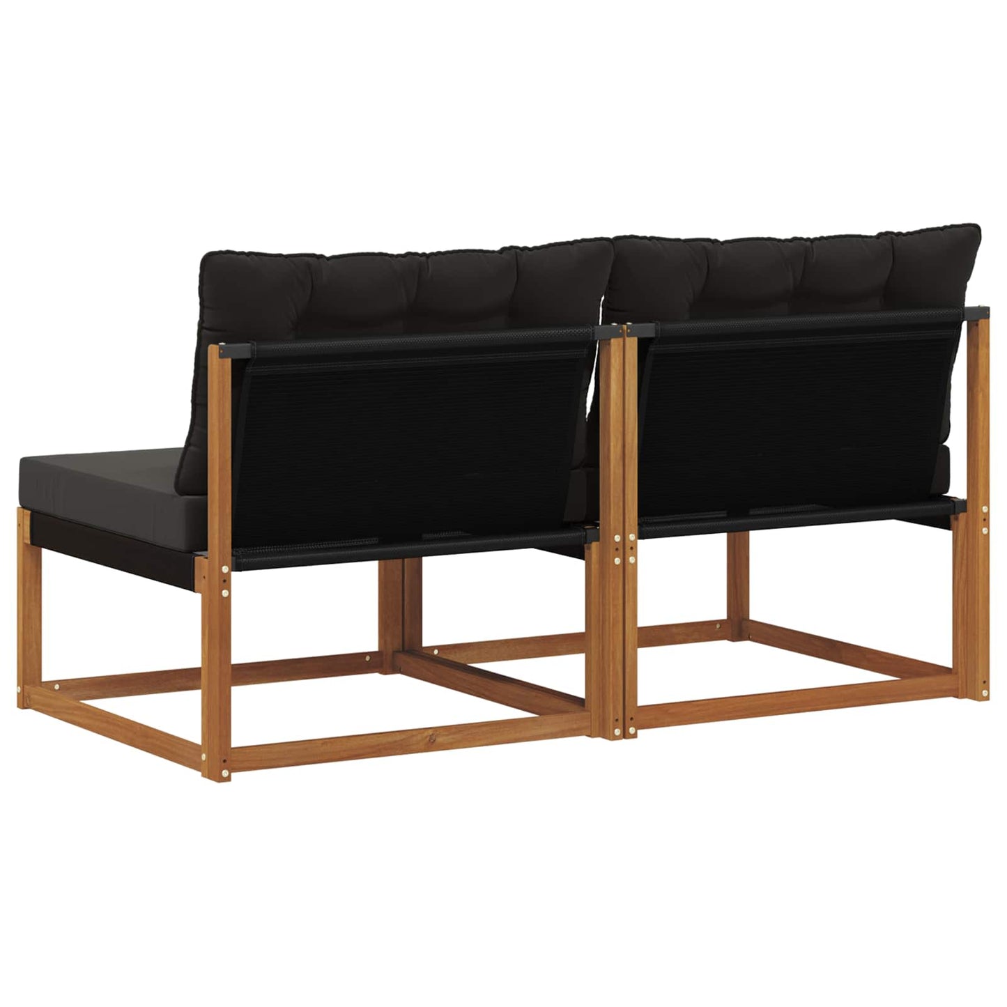2 Stuk Buiten Midden Sofa Massief Acaciahout en Textilene is nu te koop bij PeponiXL, paradijselijk wonen!