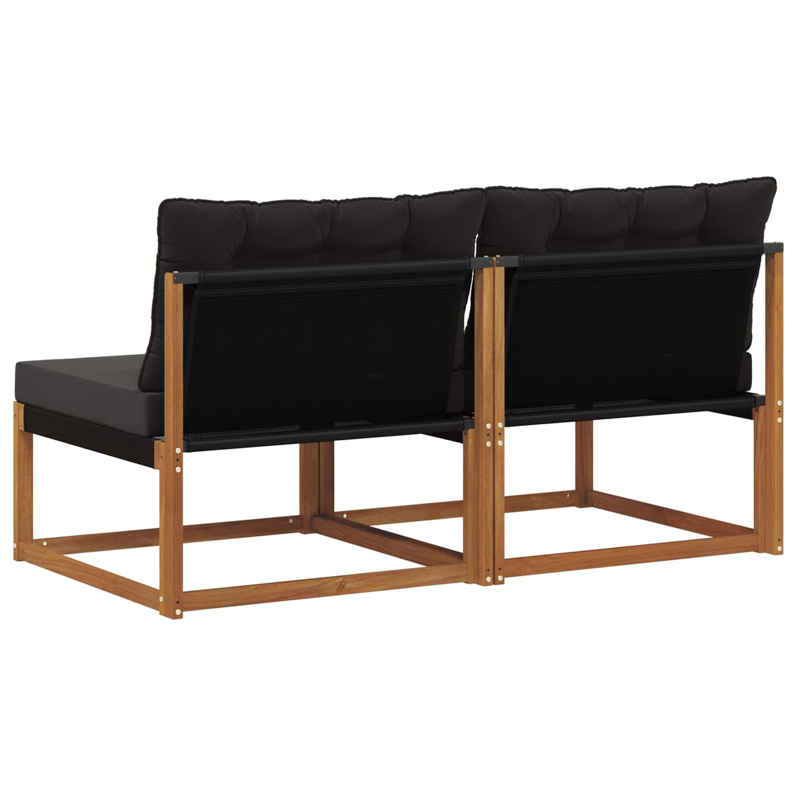 2 Stuk Buiten Midden Sofa Massief Acaciahout en Textilene is nu te koop bij PeponiXL, paradijselijk wonen!