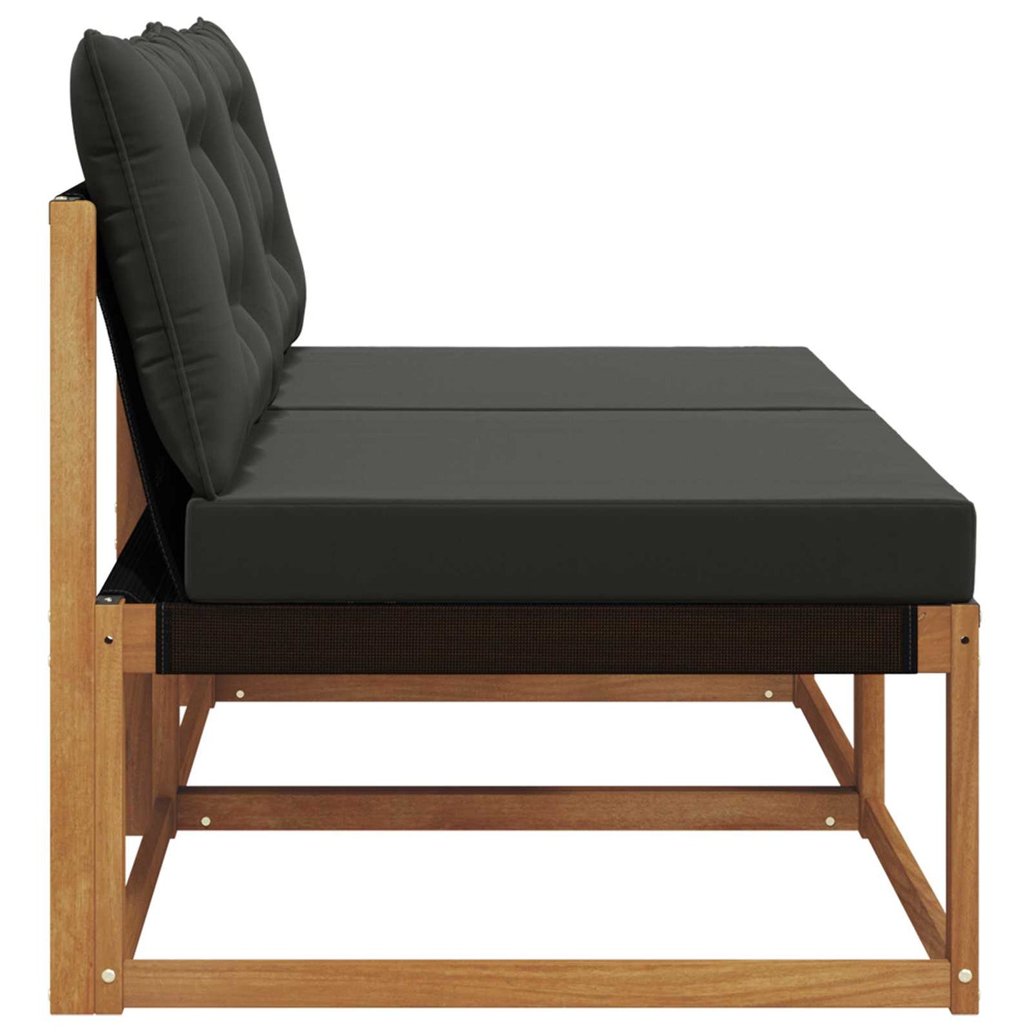 2 Stuk Buiten Midden Sofa Massief Acaciahout en Textilene is nu te koop bij PeponiXL, paradijselijk wonen!