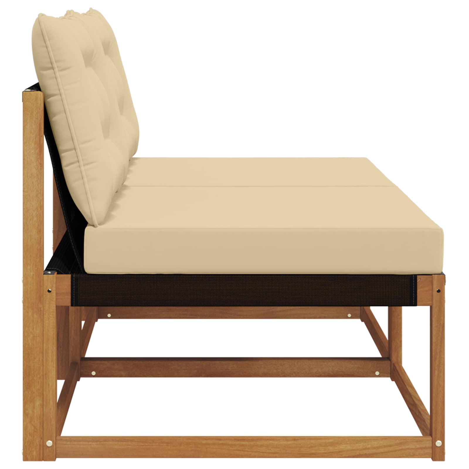 2 Stuk Buiten Midden Sofa Massief Acaciahout en Textilene is nu te koop bij PeponiXL, paradijselijk wonen!