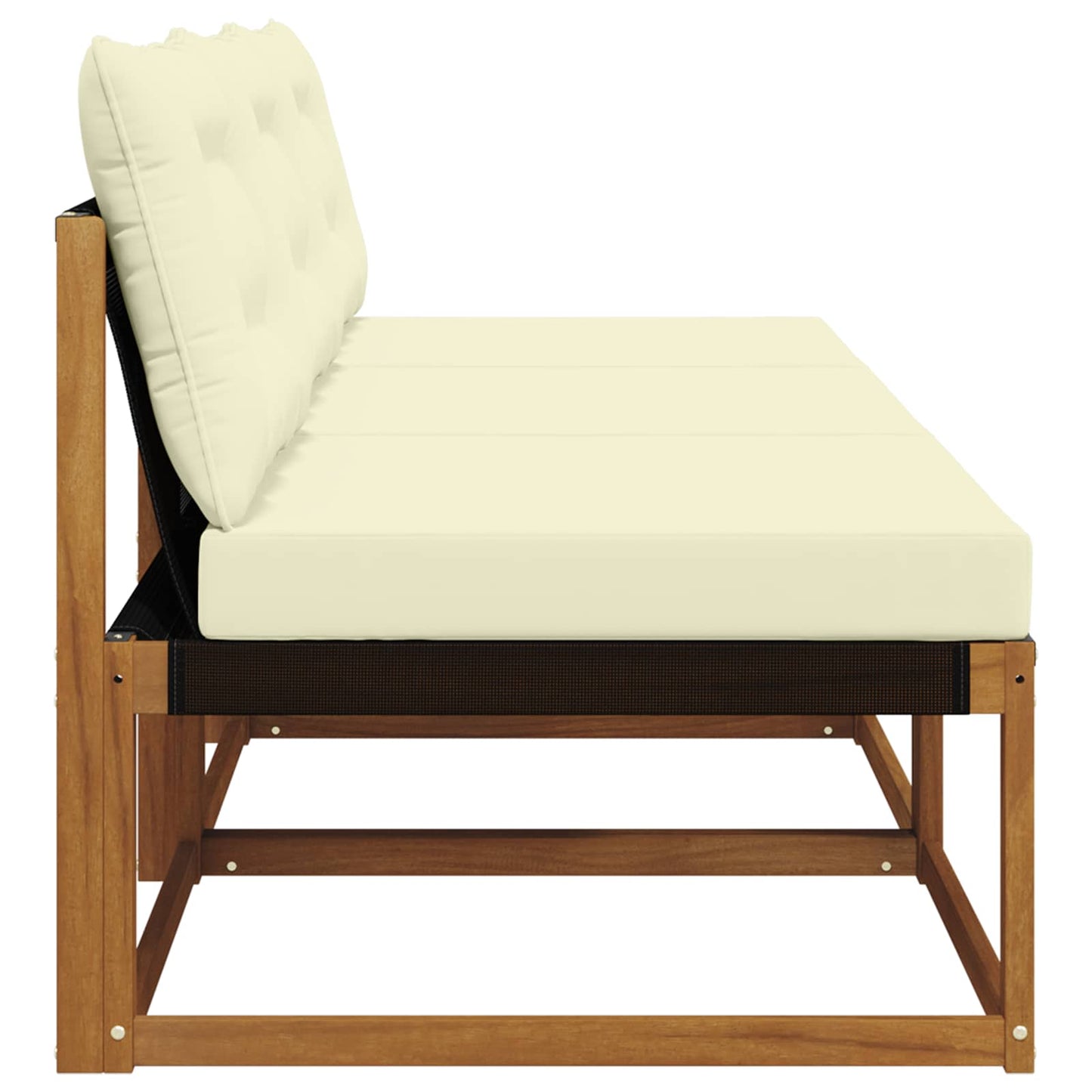 3 Stuk Buiten Midden Sofa Massief Acaciahout en Textilene is nu te koop bij PeponiXL, paradijselijk wonen!