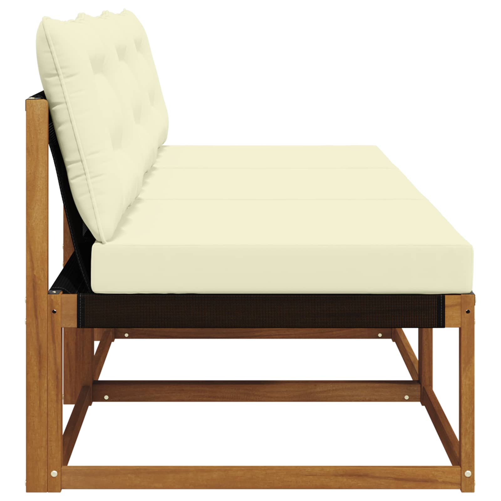 3 Stuk Buiten Midden Sofa Massief Acaciahout en Textilene is nu te koop bij PeponiXL, paradijselijk wonen!