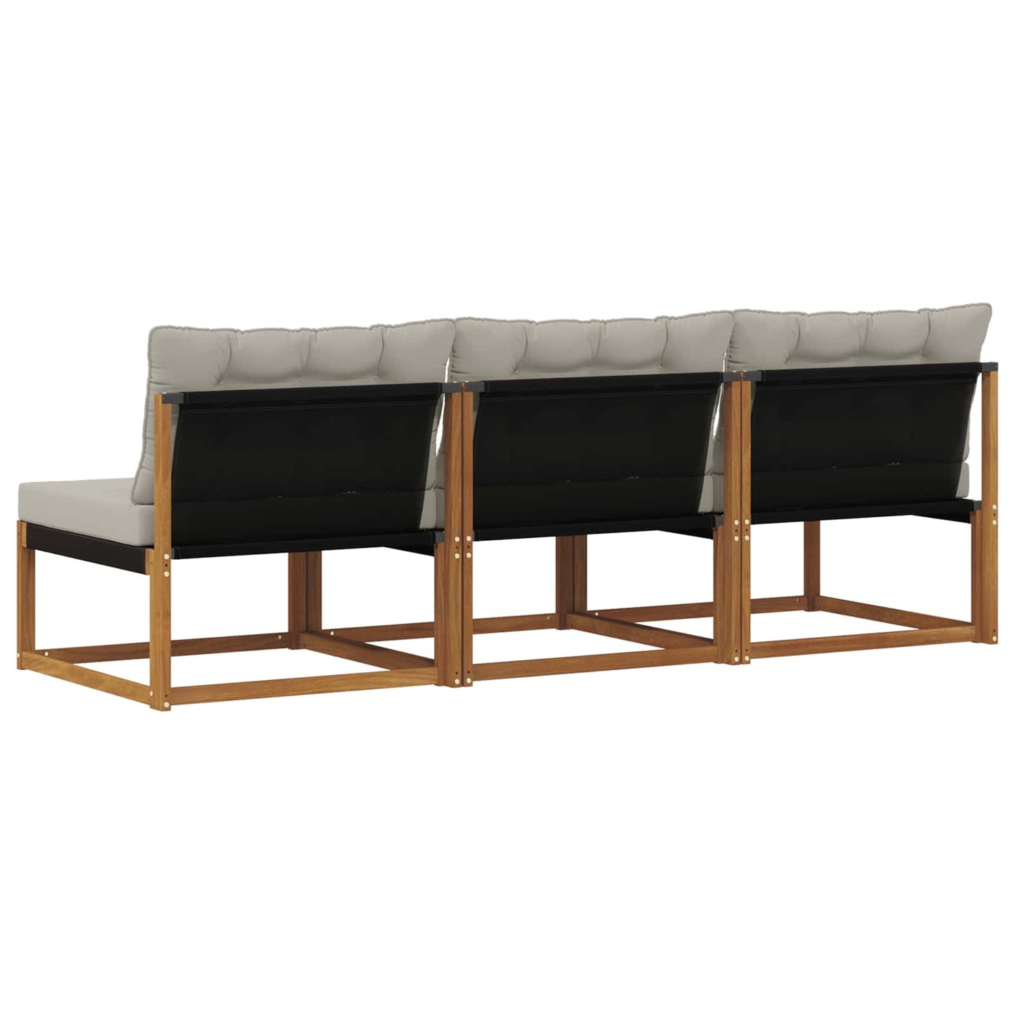 3 Stuk Buiten Midden Sofa Massief Acaciahout en Textilene is nu te koop bij PeponiXL, paradijselijk wonen!