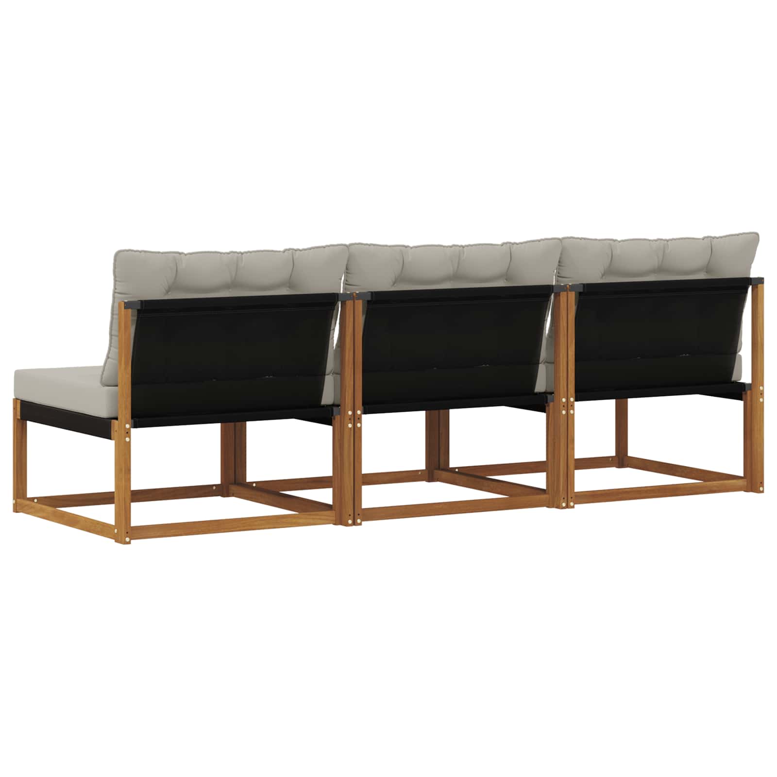 3 Stuk Buiten Midden Sofa Massief Acaciahout en Textilene is nu te koop bij PeponiXL, paradijselijk wonen!