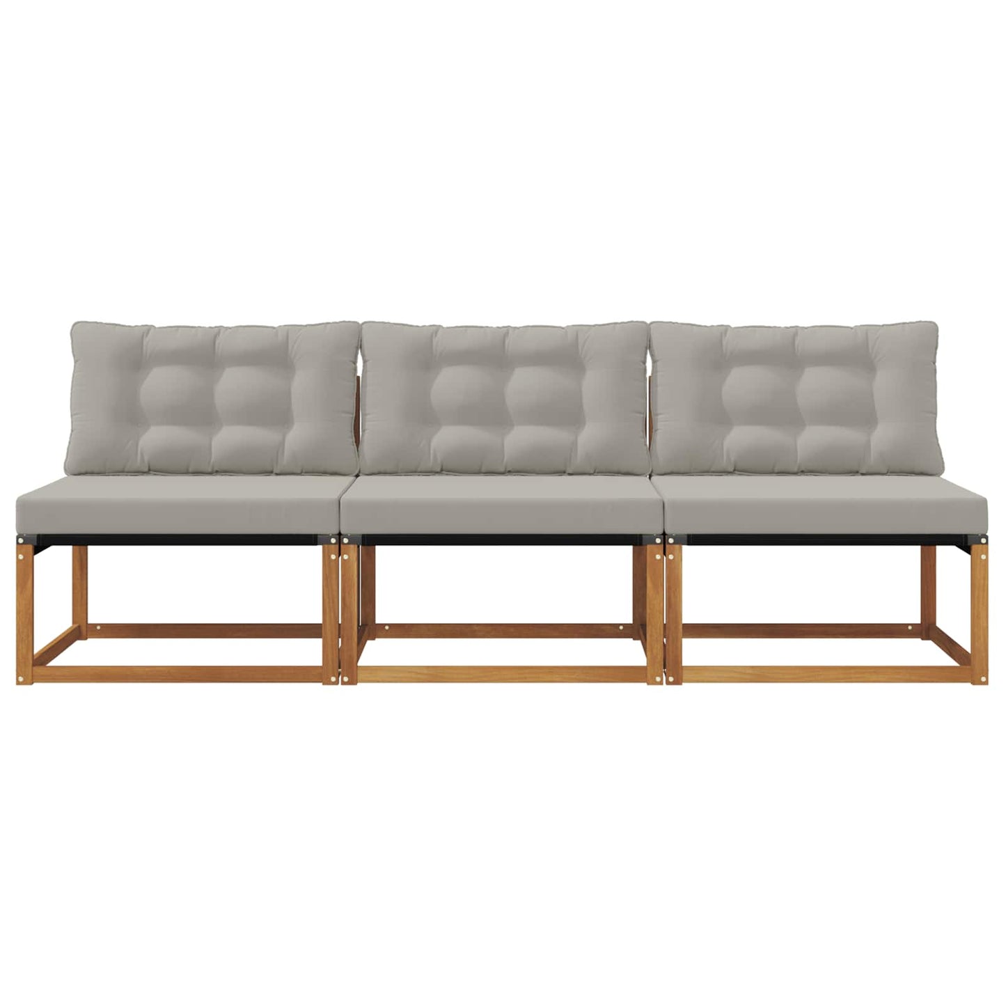 3 Stuk Buiten Midden Sofa Massief Acaciahout en Textilene is nu te koop bij PeponiXL, paradijselijk wonen!