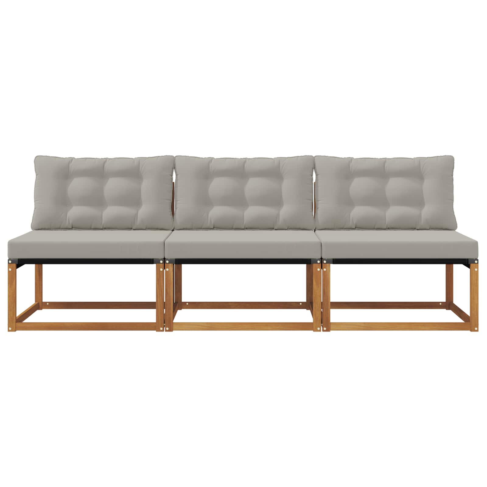 3 Stuk Buiten Midden Sofa Massief Acaciahout en Textilene is nu te koop bij PeponiXL, paradijselijk wonen!
