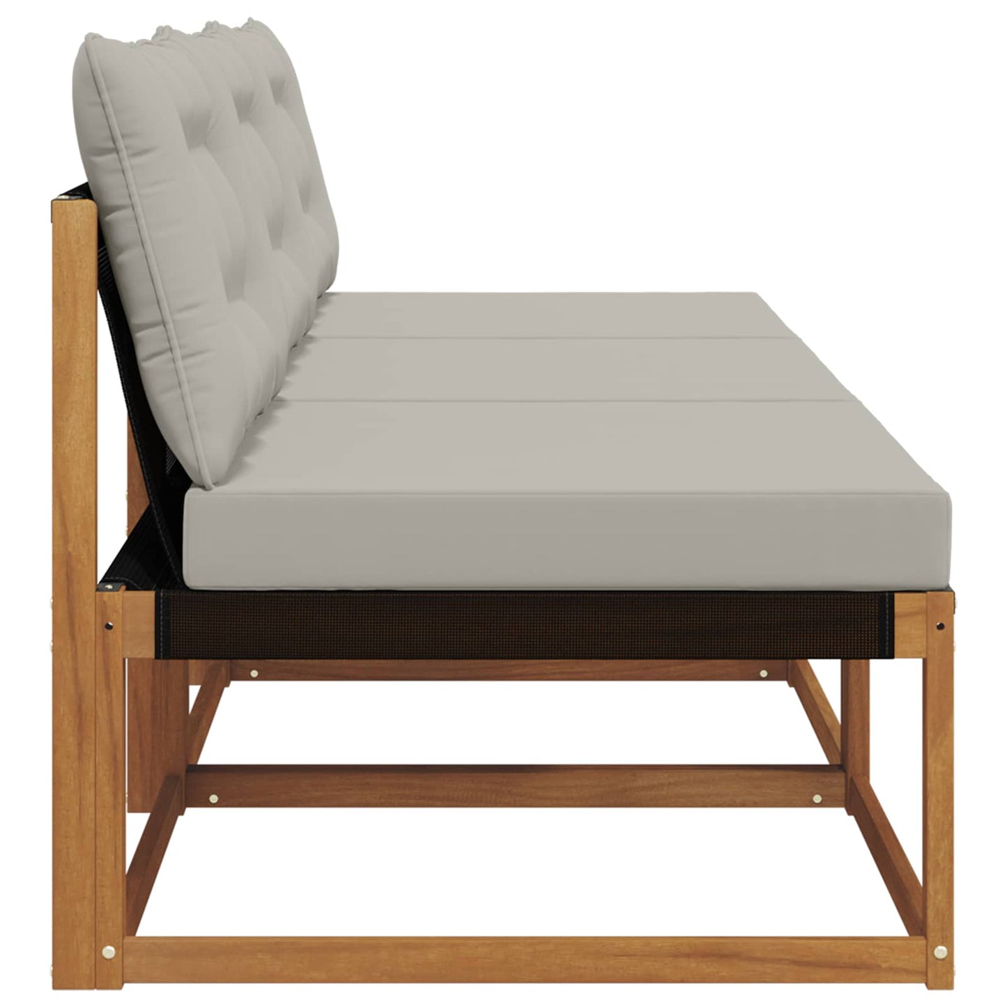 3 Stuk Buiten Midden Sofa Massief Acaciahout en Textilene is nu te koop bij PeponiXL, paradijselijk wonen!