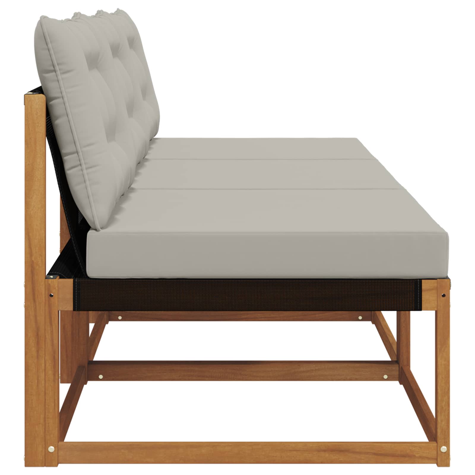 3 Stuk Buiten Midden Sofa Massief Acaciahout en Textilene is nu te koop bij PeponiXL, paradijselijk wonen!