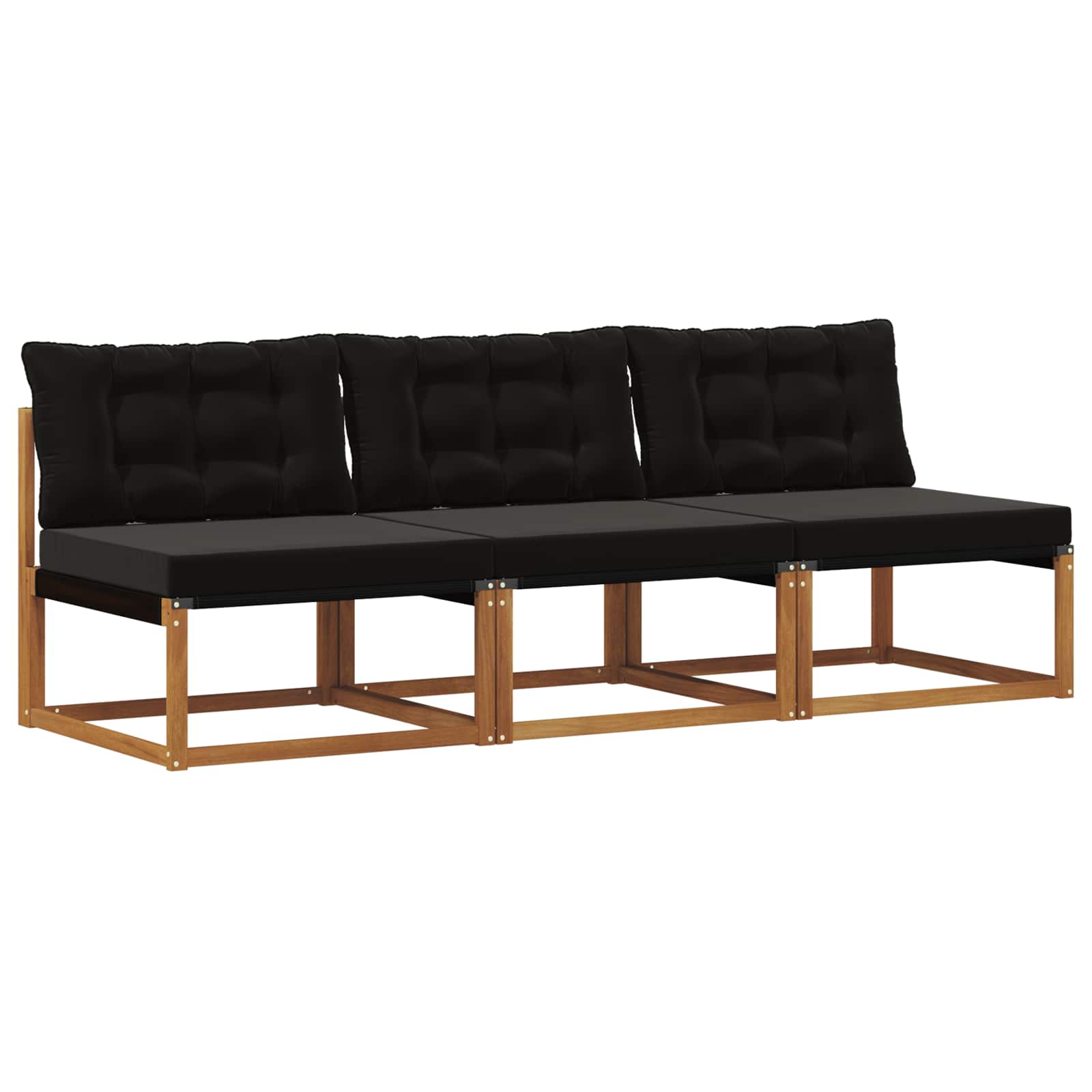 3 Stuk Buiten Midden Sofa Massief Acaciahout en Textilene is nu te koop bij PeponiXL, paradijselijk wonen!